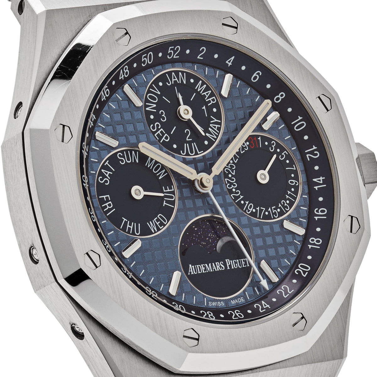 Audemars Piguet Royal Oak Perpetual Calendar 26574ST.OO.1220ST.03 Stainless Steel Ice Blue Dial