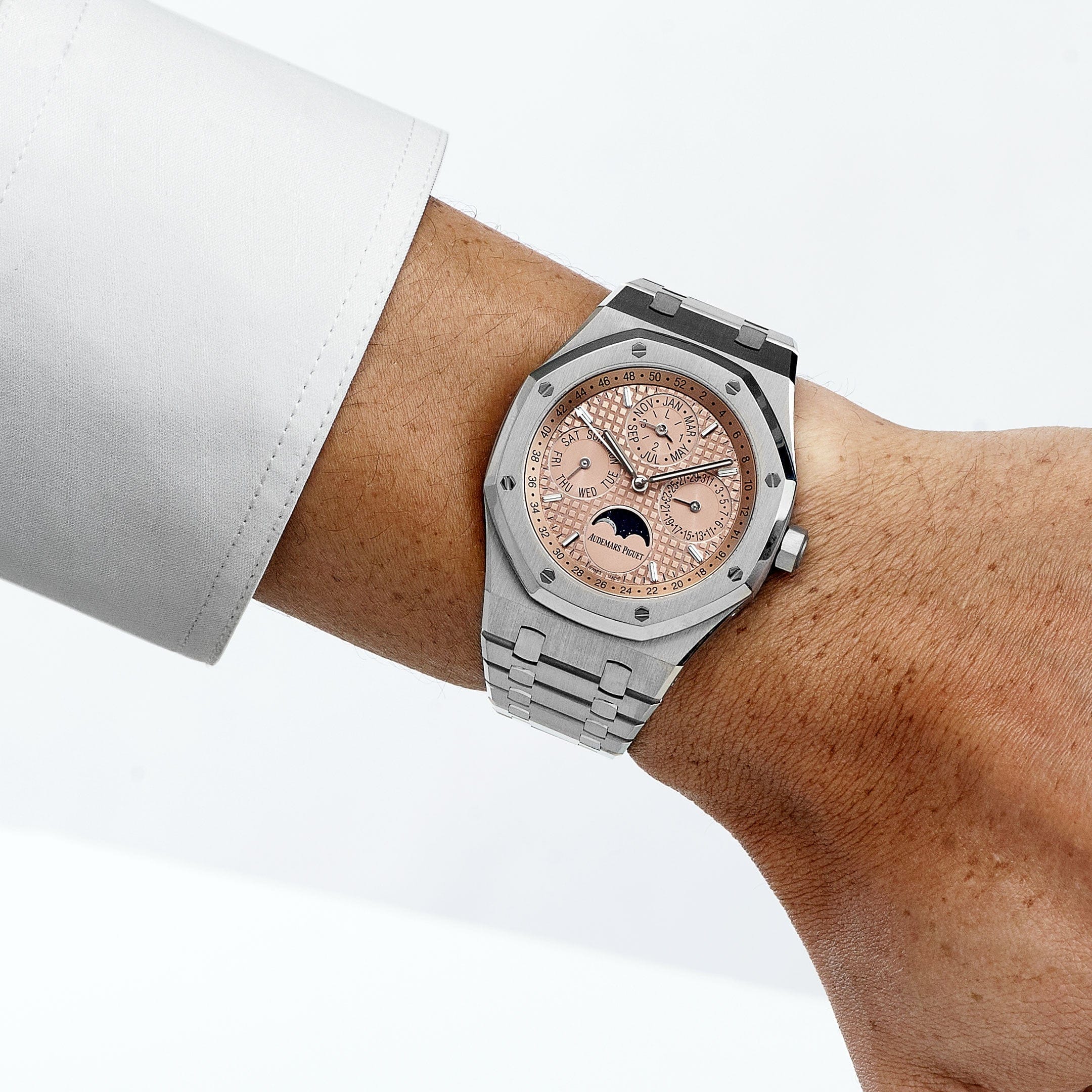 Audemars Piguet Royal Oak Perpetual Calendar 26615TI.OO.1220TI.01 Titanium Salmon Dial Limited Edition of 300