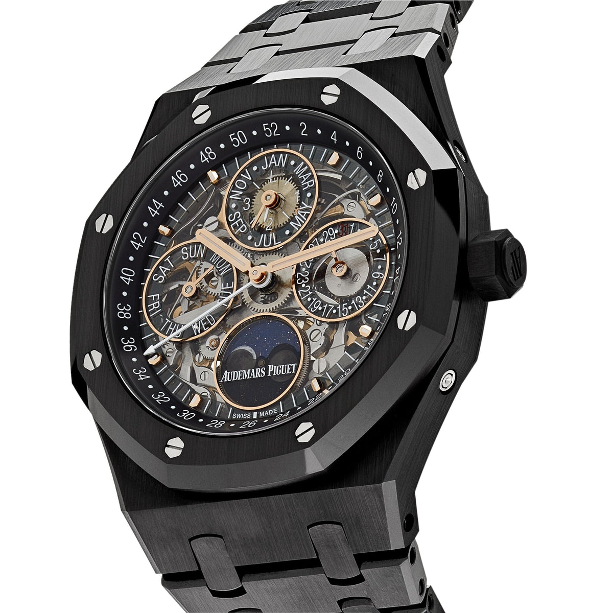 Audemars Piguet Royal Oak Perpetual Calendar 26585CE.OO.1225CE.01 Black Ceramic Openworked