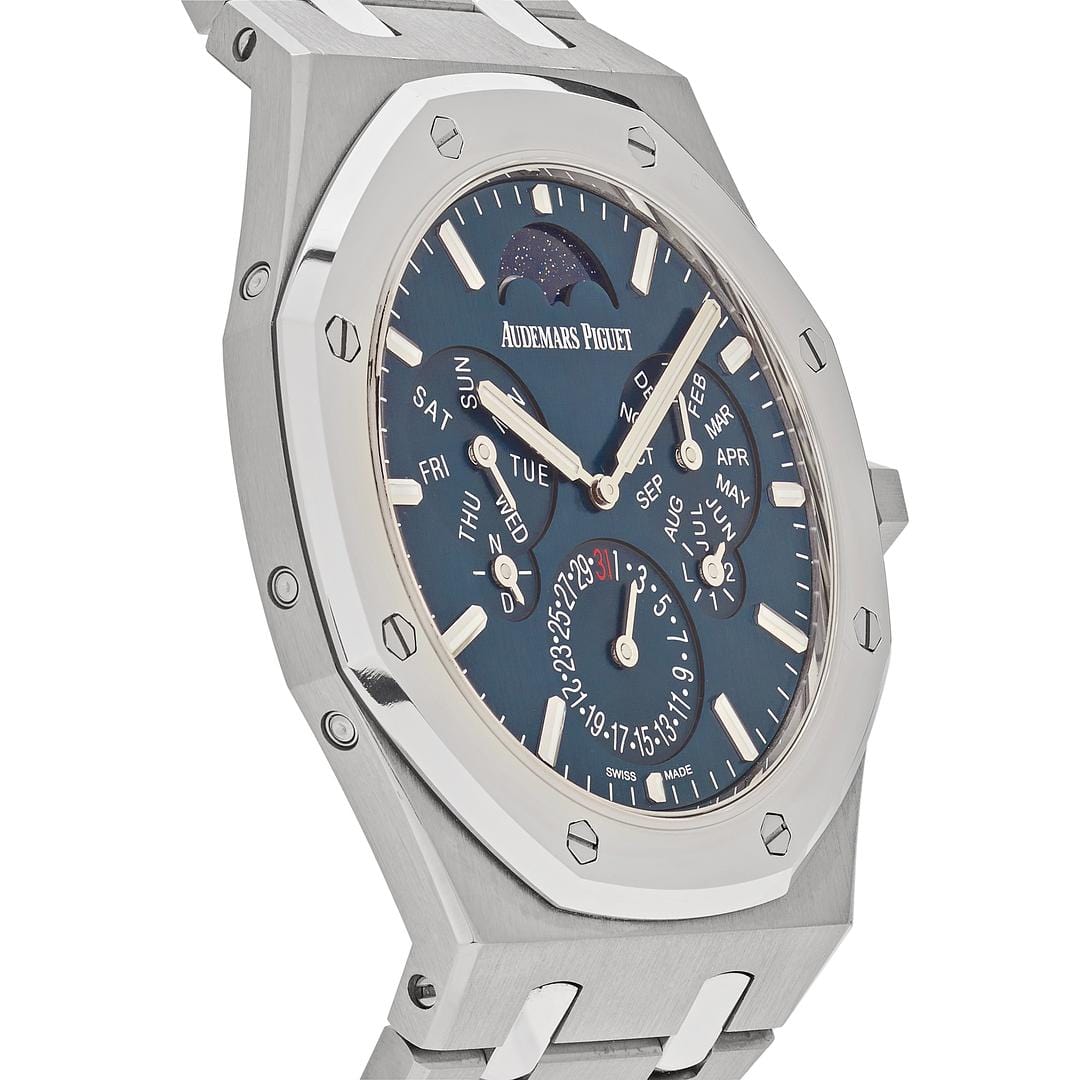 Audemars Piguet Royal Oak 26586IP.OO.1240IP.01 Perpetual Calendar RD2 Ultra-Thin Platinum Titanium Blue Dial (2022)