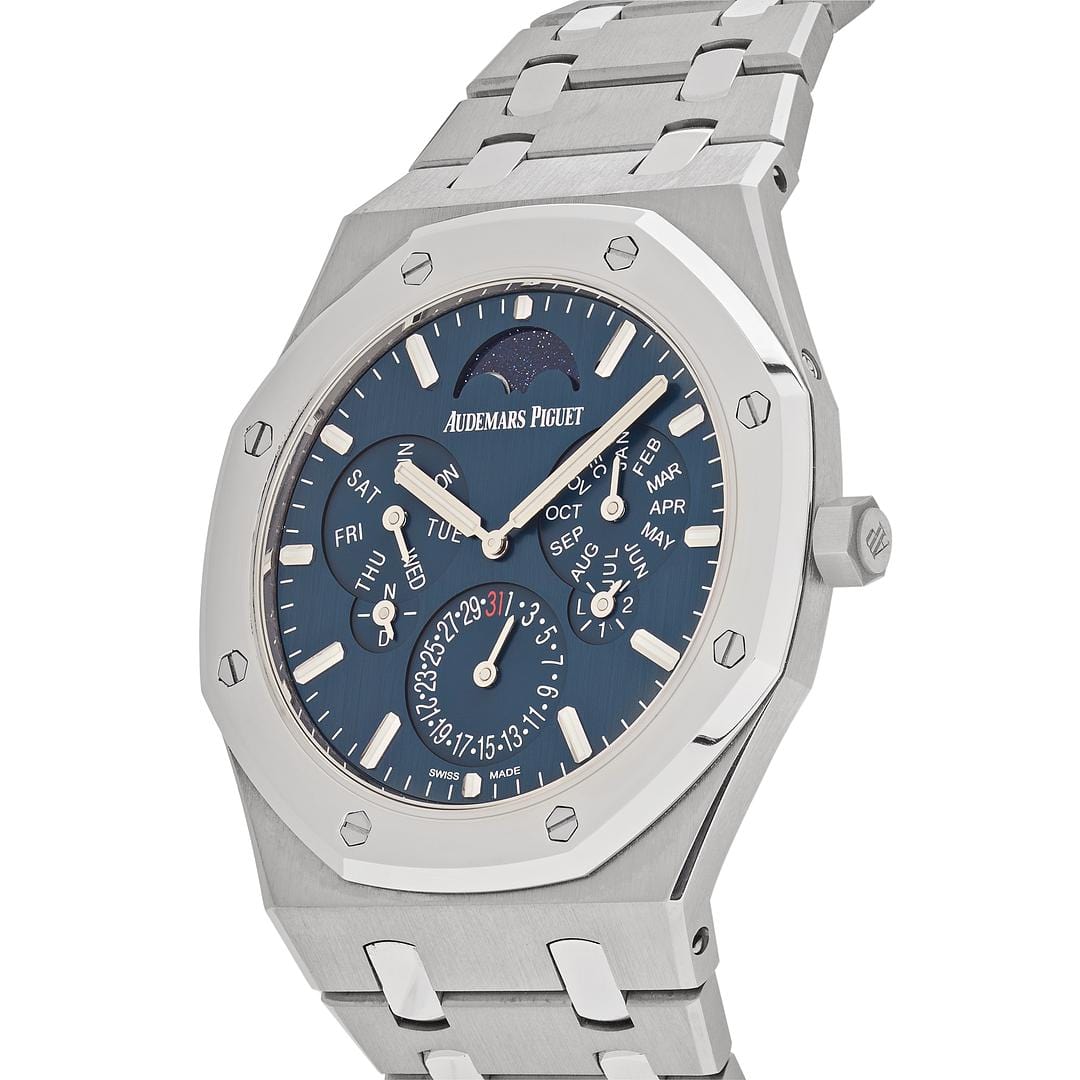 Audemars Piguet Royal Oak 26586IP.OO.1240IP.01 Perpetual Calendar RD2 Ultra-Thin Platinum Titanium Blue Dial (2022)