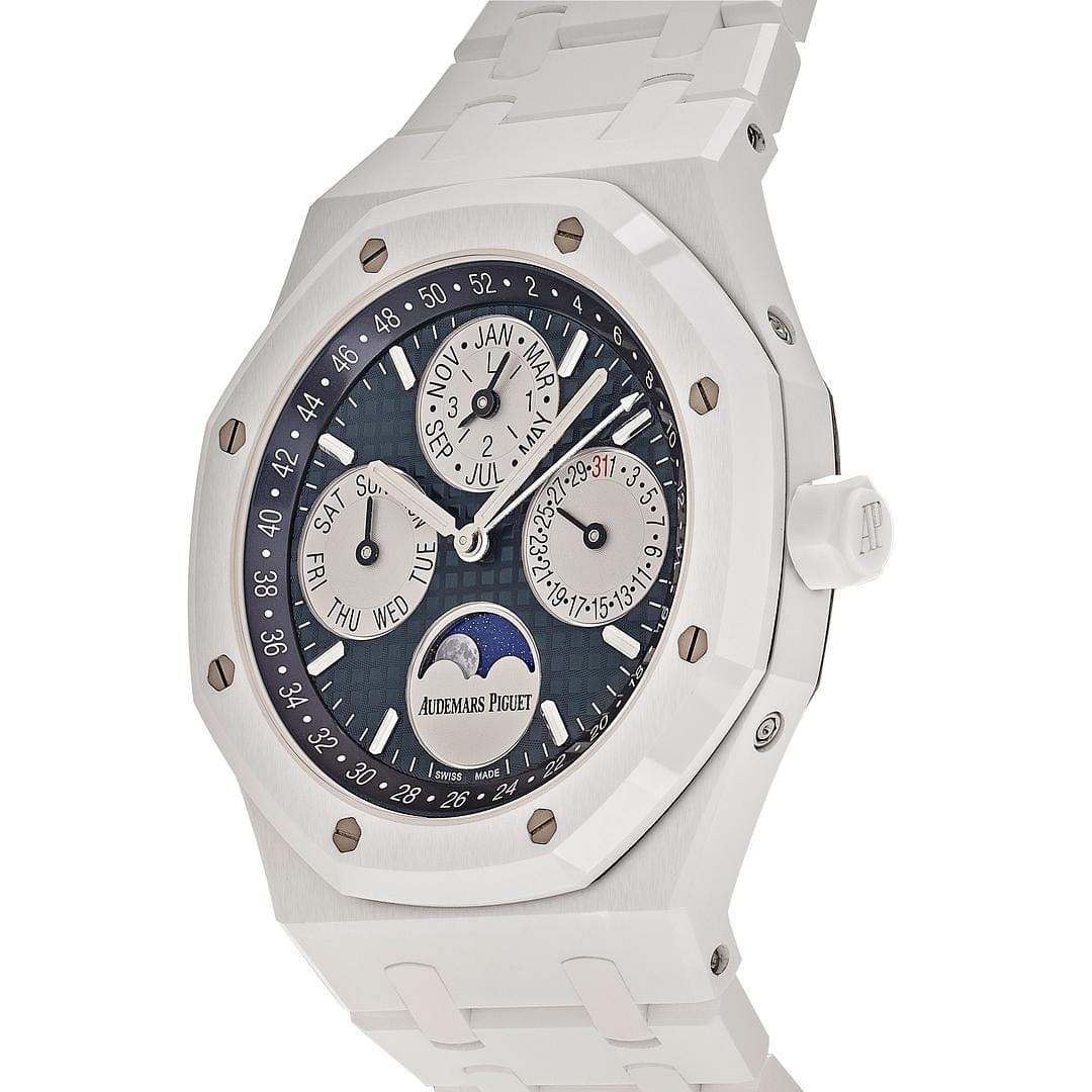 Audemars Piguet Royal Oak Perpetual Calendar 26579CB.OO.1225CB.01 White Ceramic Blue Dial (2019)