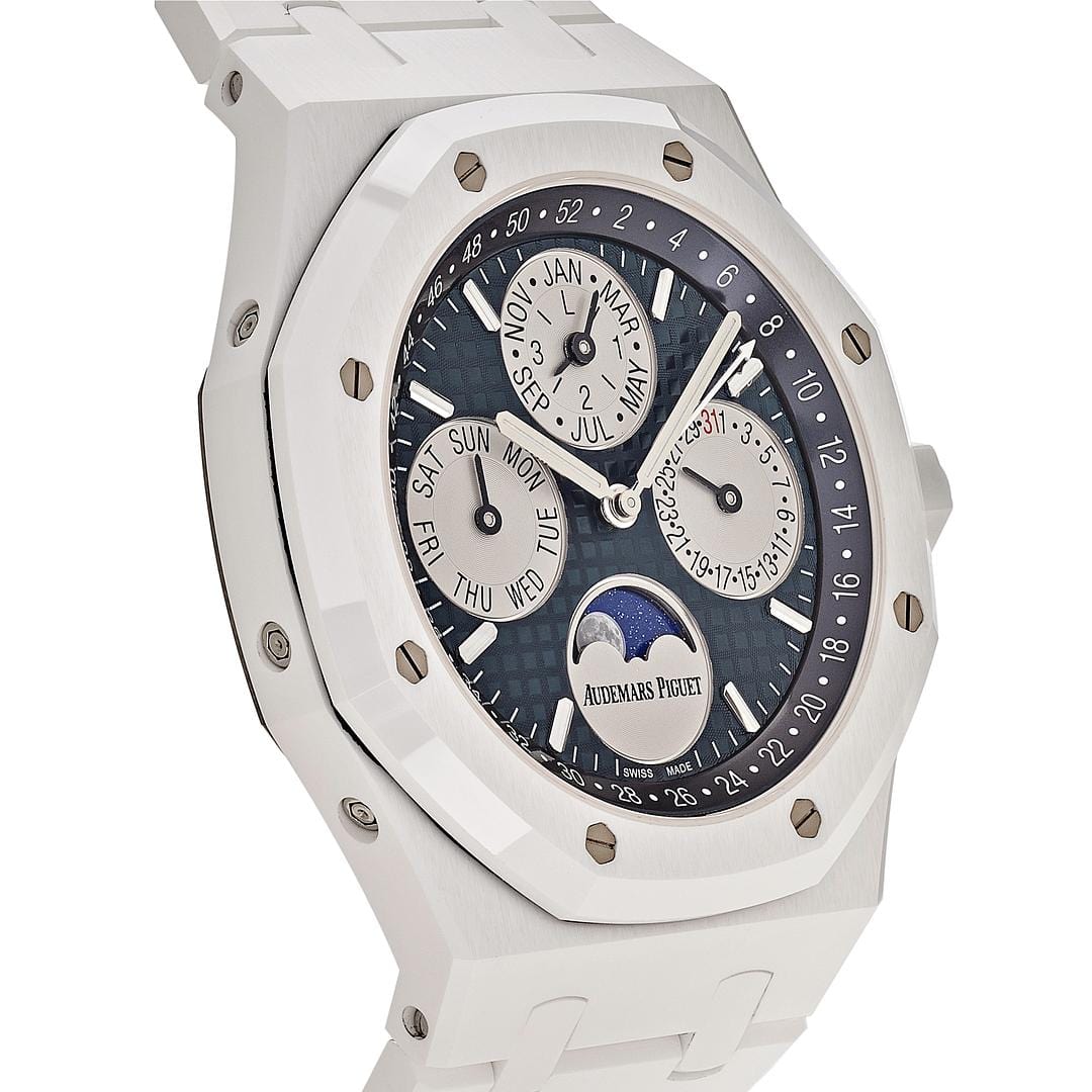 Audemars Piguet Royal Oak Perpetual Calendar 26579CB.OO.1225CB.01 White Ceramic Blue Dial (2019)