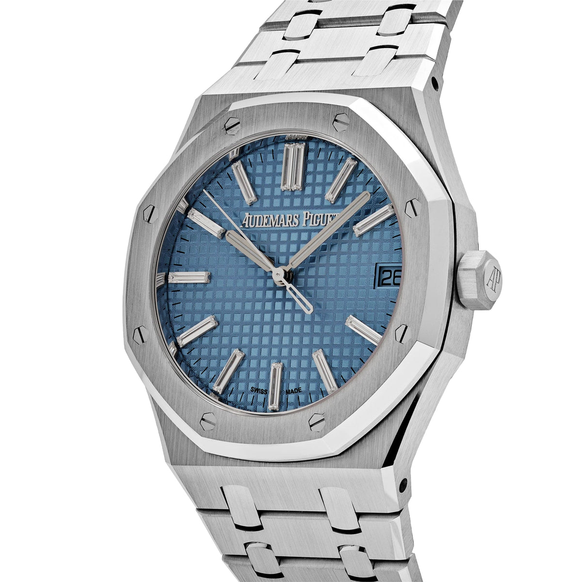 Audemars Piguet Royal Oak 15510BC.OO.1320BC.01 White Gold Blue Baguette Dial Limited Edition of 100