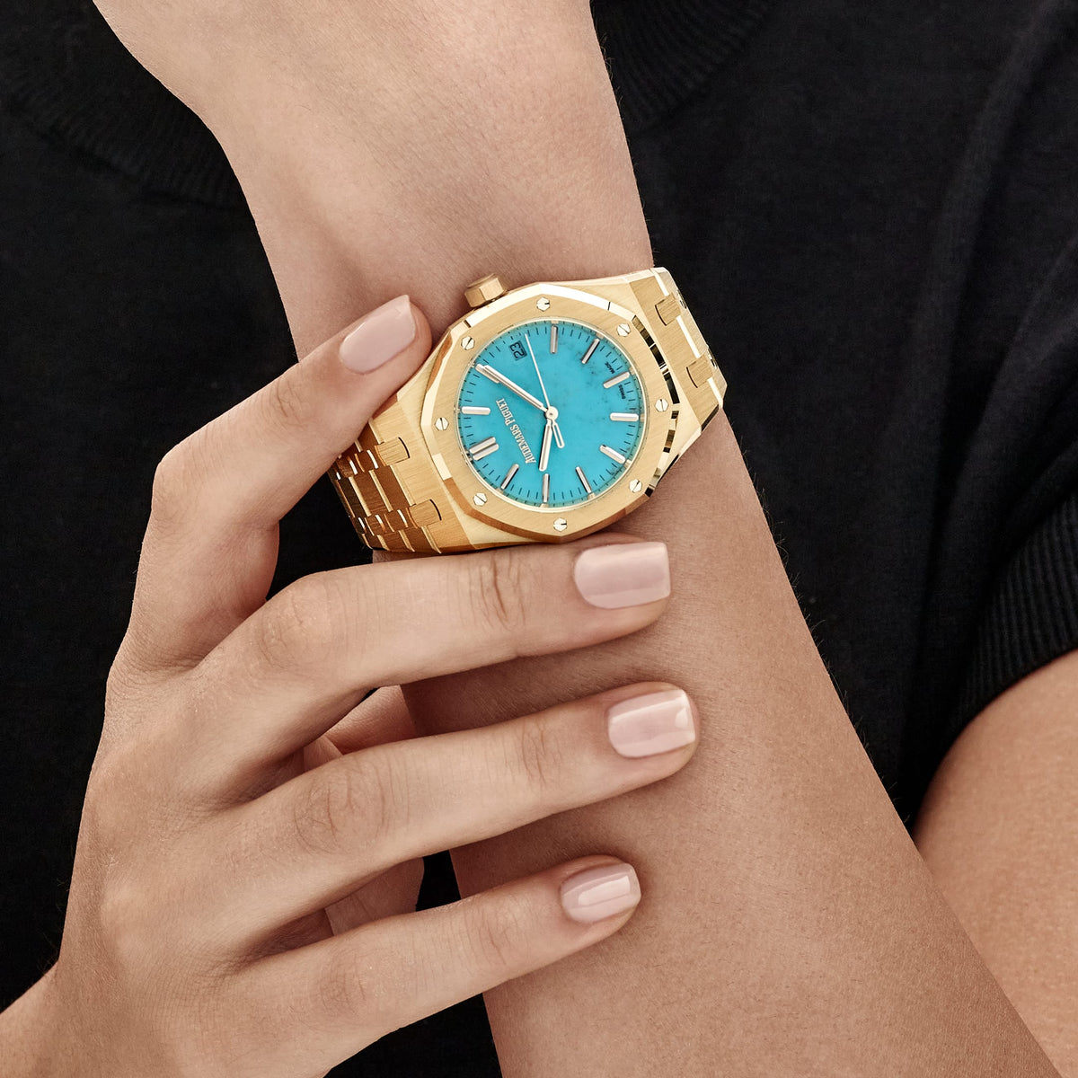 Audemars Piguet Royal Oak 15550BA.OO.1356BA.01 Yellow Gold Turquoise Stone Dial (2023)
