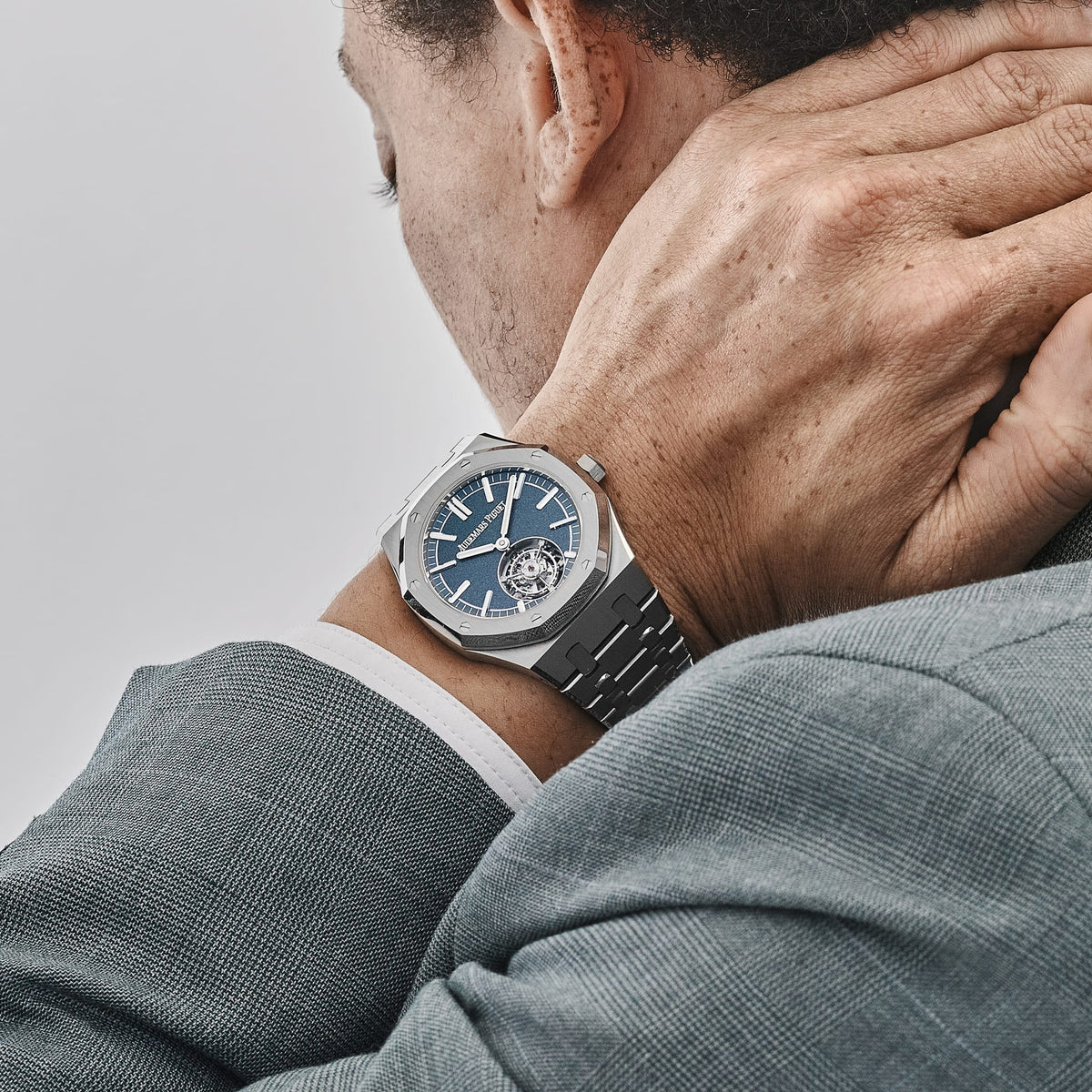 Audemars Piguet Royal Oak Selfwinding Flying Tourbillon 26730TI.OO.1320TI.01 '50th Anniversary' Titanium Blue Dial (2021)