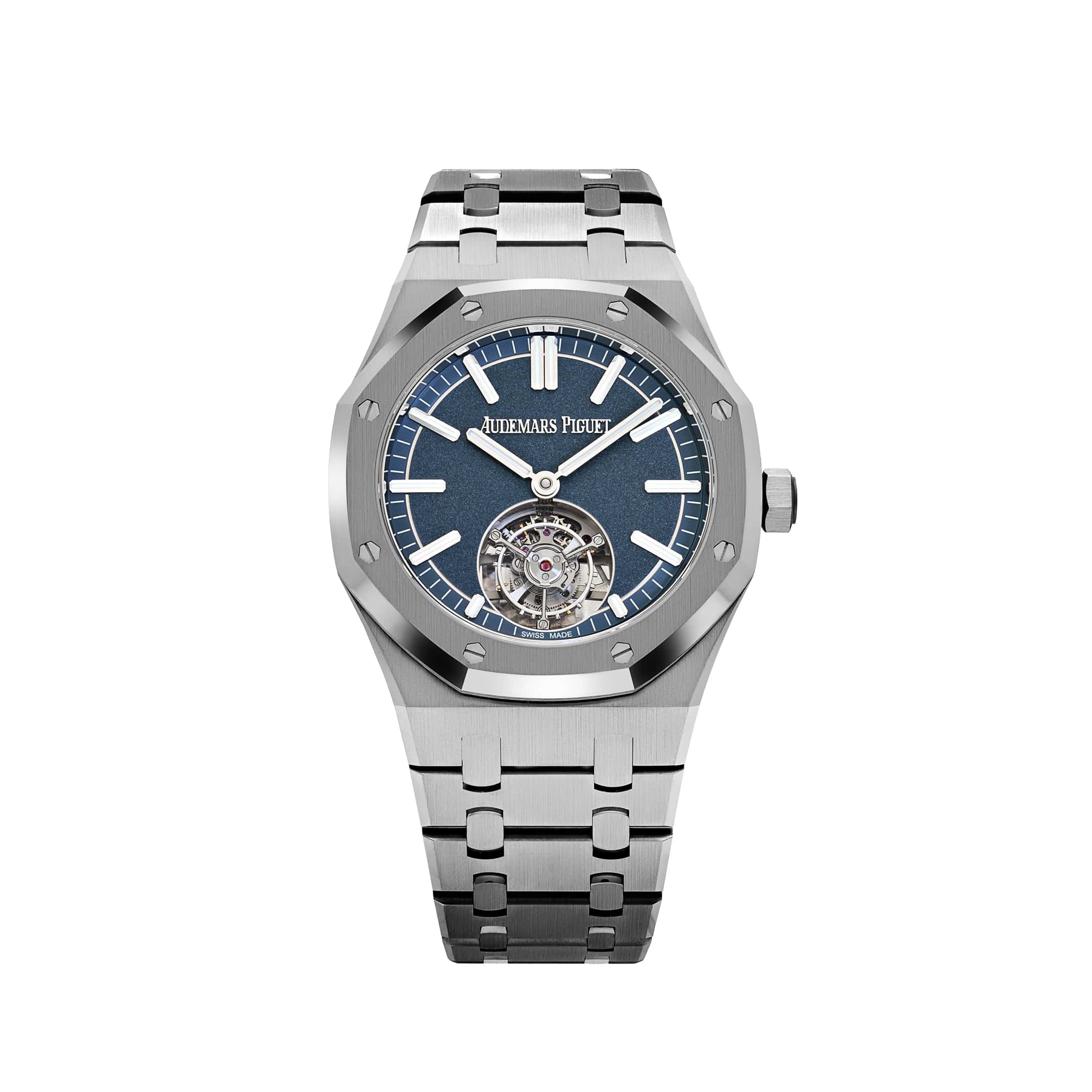 Audemars Piguet Royal Oak Selfwinding Flying Tourbillon 26730TI.OO.1320TI.01 '50th Anniversary' Titanium Blue Dial (2021)