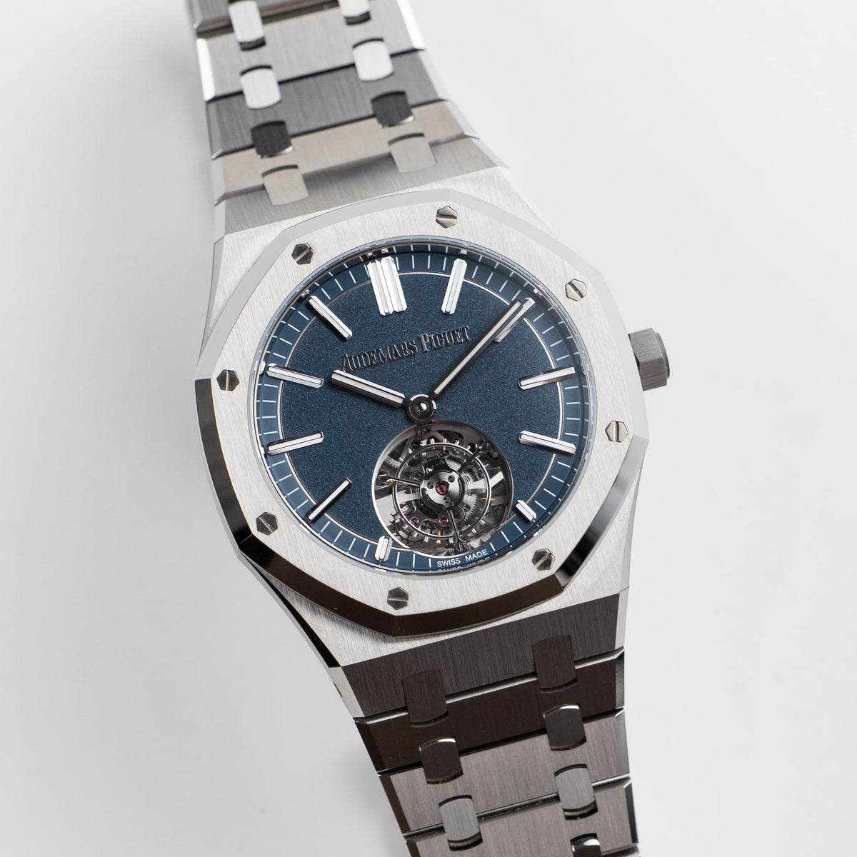 Audemars Piguet Royal Oak Selfwinding Flying Tourbillon 26730TI.OO.1320TI.01 '50th Anniversary' Titanium Blue Dial (2021)