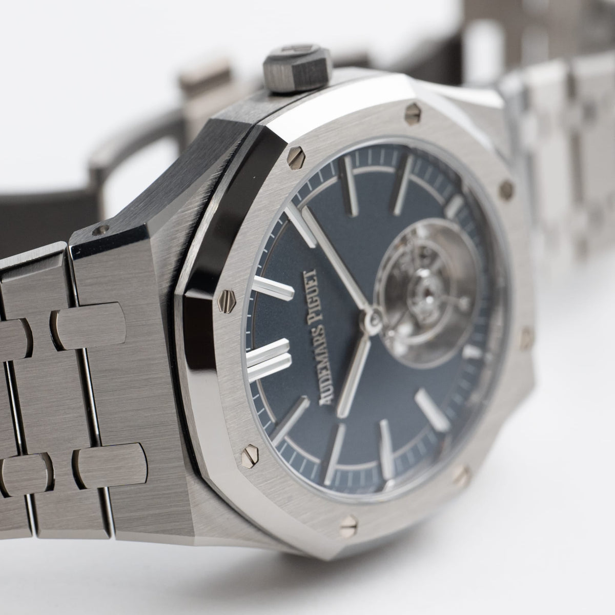 Audemars Piguet Royal Oak Selfwinding Flying Tourbillon 26730TI.OO.1320TI.01 '50th Anniversary' Titanium Blue Dial (2021)