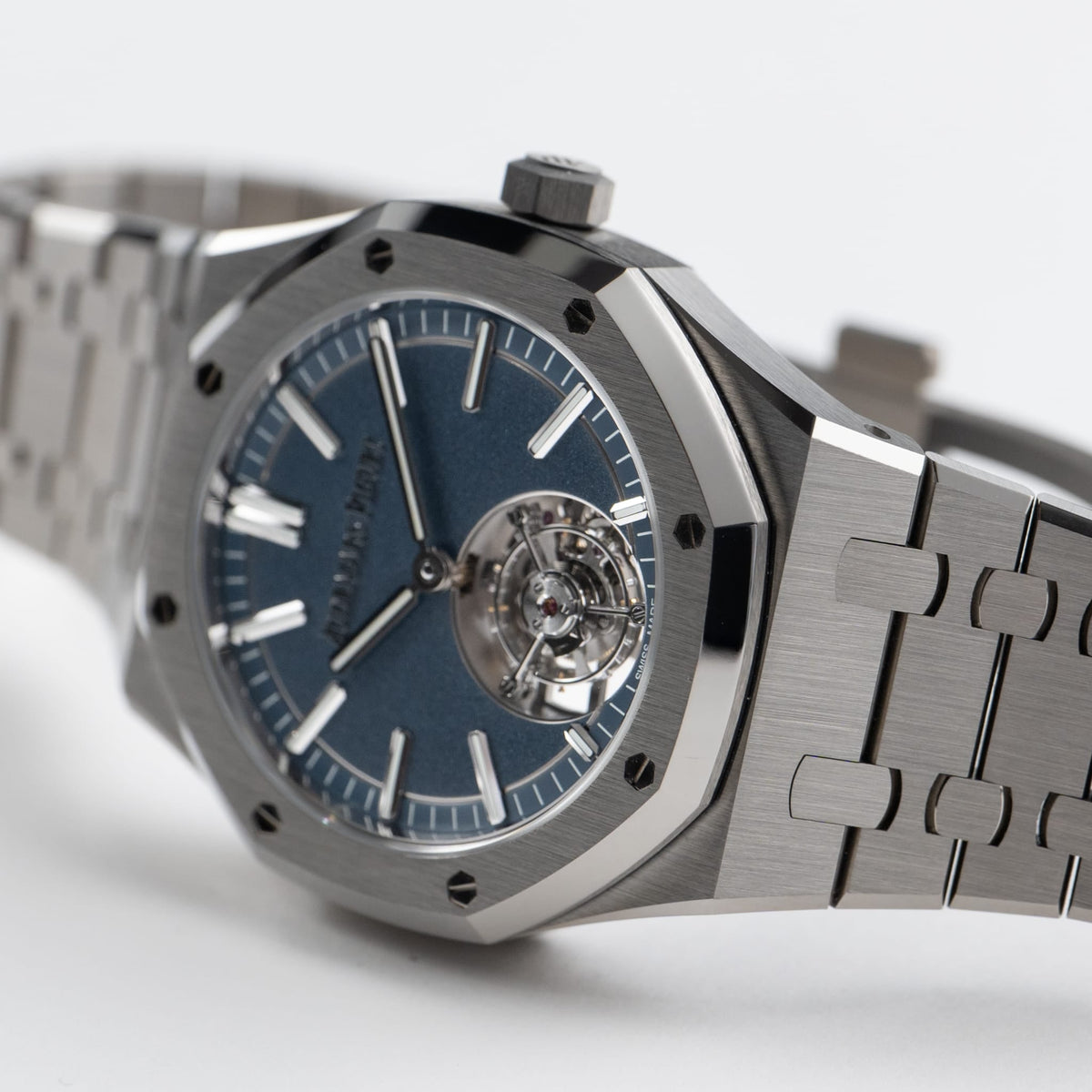 Audemars Piguet Royal Oak Selfwinding Flying Tourbillon 26730TI.OO.1320TI.01 '50th Anniversary' Titanium Blue Dial (2021)
