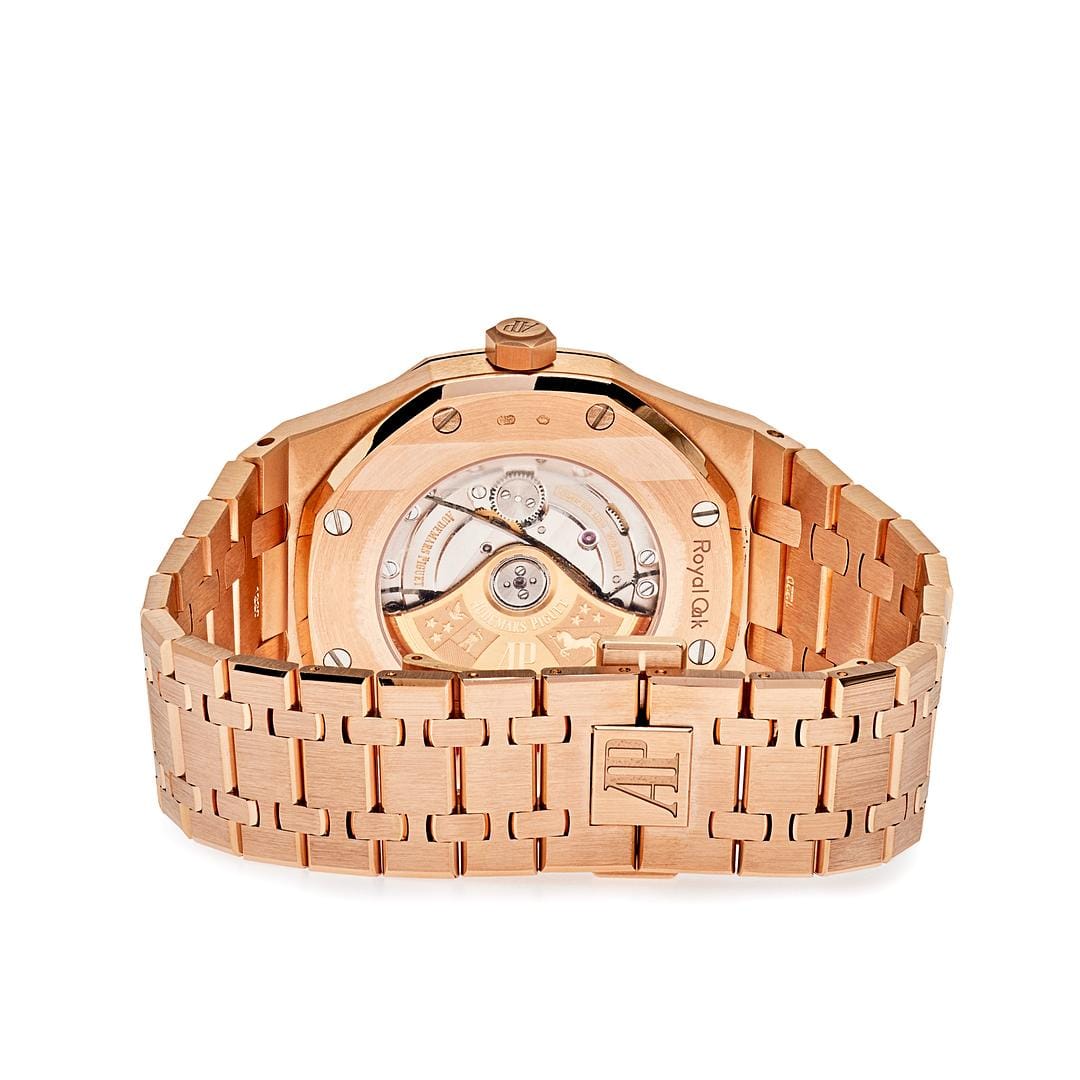 Audemars Piguet Royal Oak Selfwinding Rose Gold Blue Dial 15400OR.OO.1220OR.03