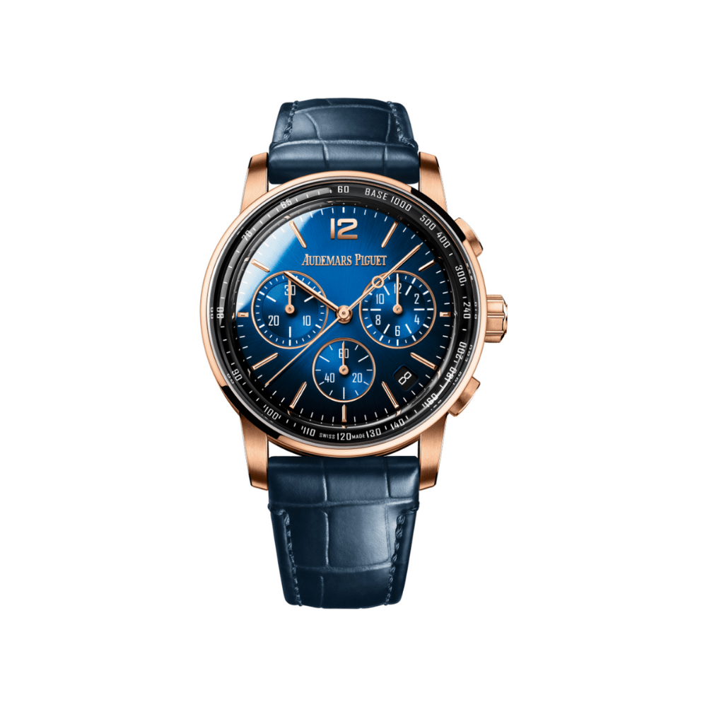 Audemars Piguet Selfwinding Chronograph Code 11.59 26393OR.OO.A028CR.01 Lacquered Blue Dial