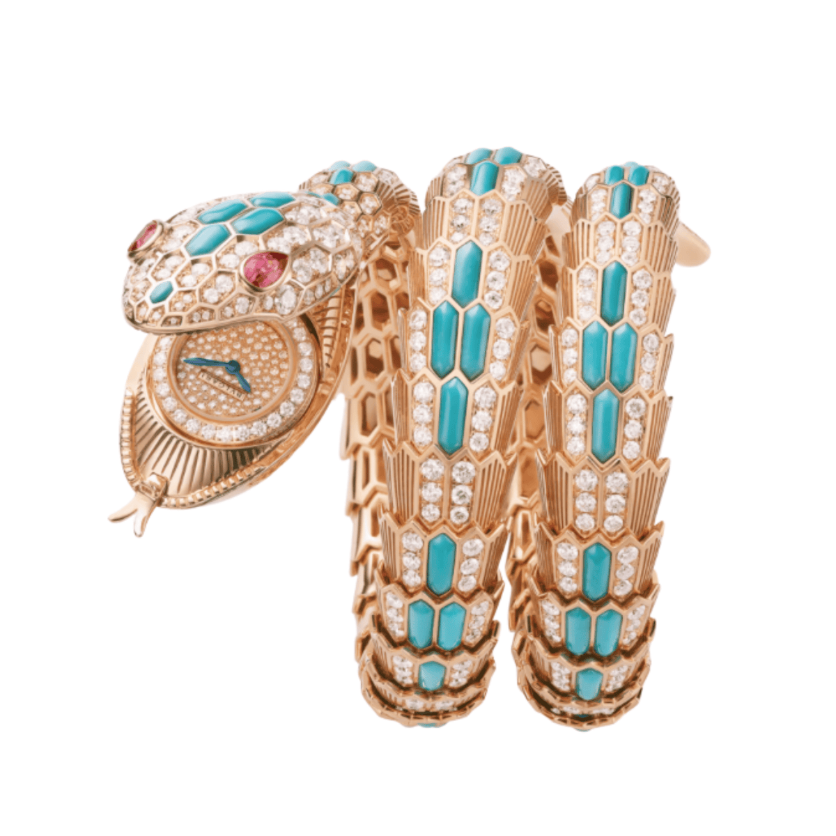 BVLGARI Serpenti 103558 Misteriosi High Jewellery Secret Watch Rose Gold Diamond Turquoise Rubellite Tourmaline (2025)