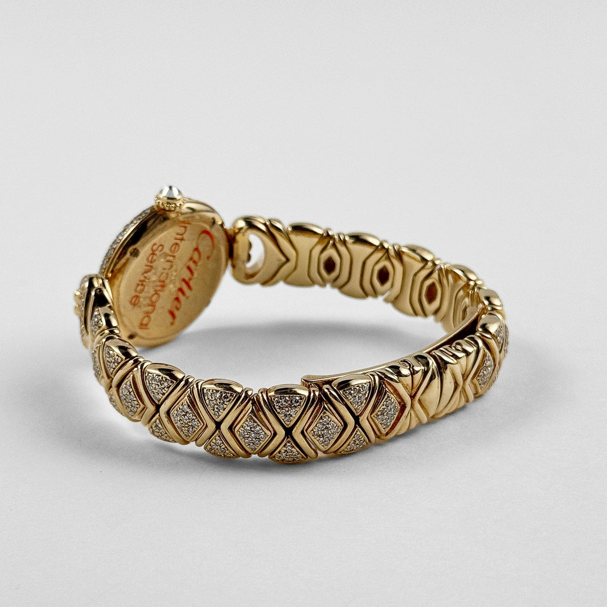 Cartier Colisée 'Ladies' Yellow Gold White Dial Diamond Bezel Quartz
