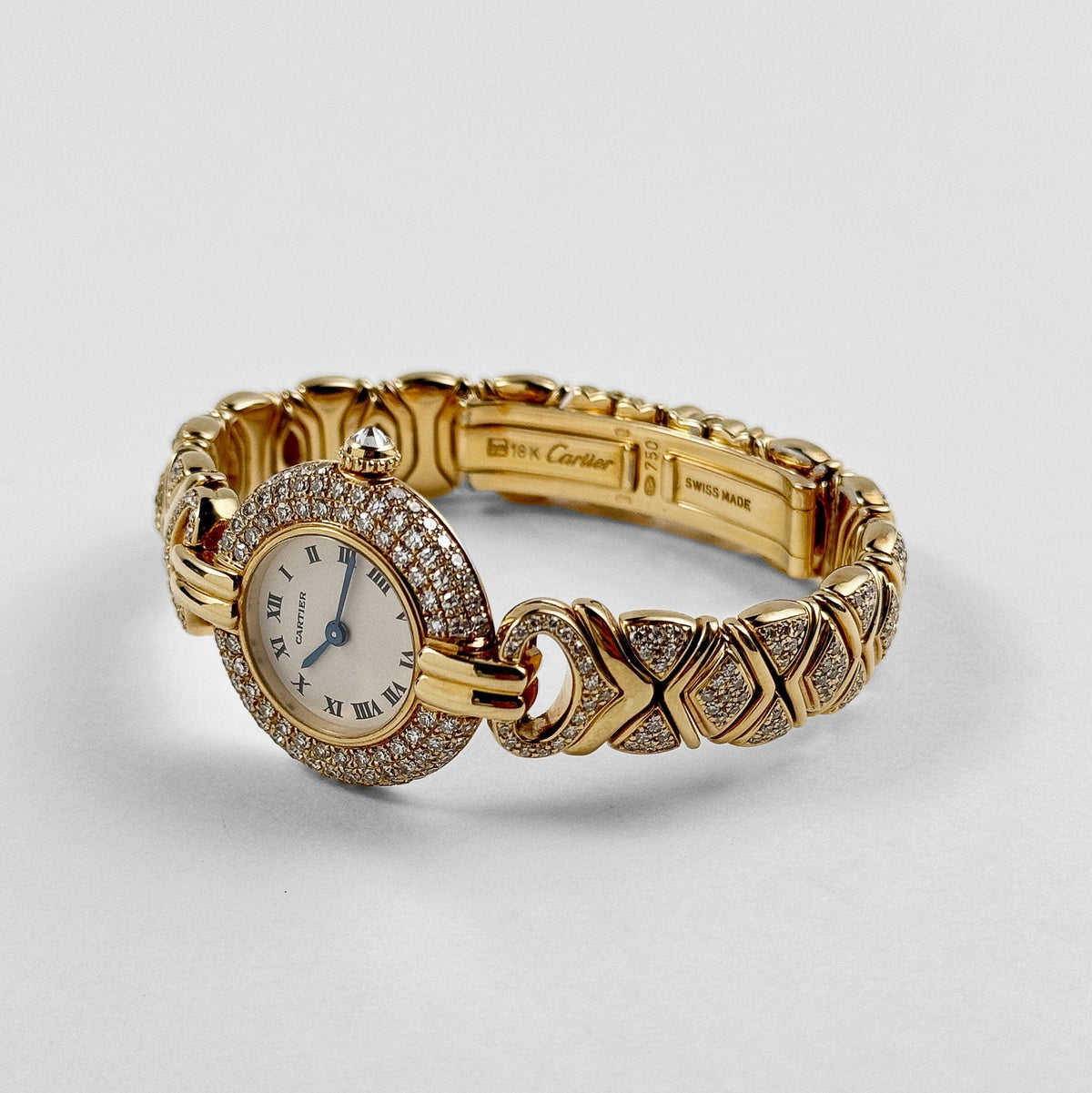 Cartier Colisée 'Ladies' Yellow Gold White Dial Diamond Bezel Quartz