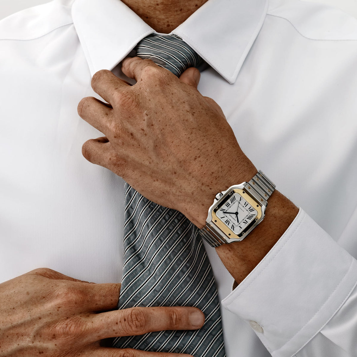 Cartier Santos Medium W2SA0016 Stainless Steel Yellow Gold White Dial Automatic (2026)