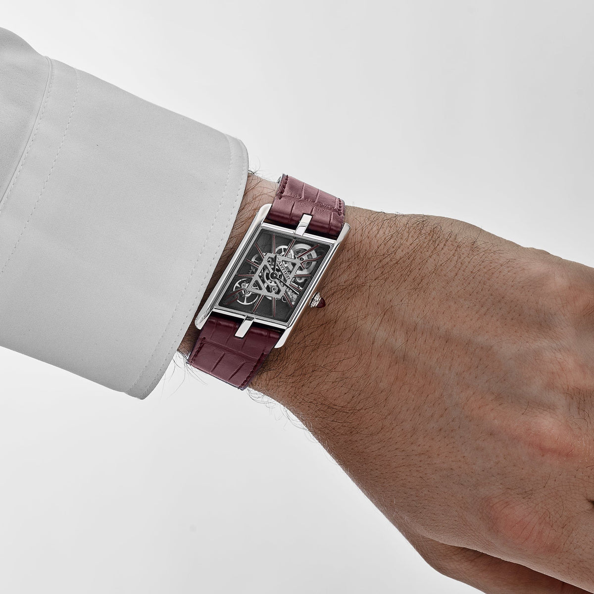 Cartier Tank Asymétrique Large WHTA0023 'Temple Edition' Platinum Skeleton Dial Limited Edition of 60