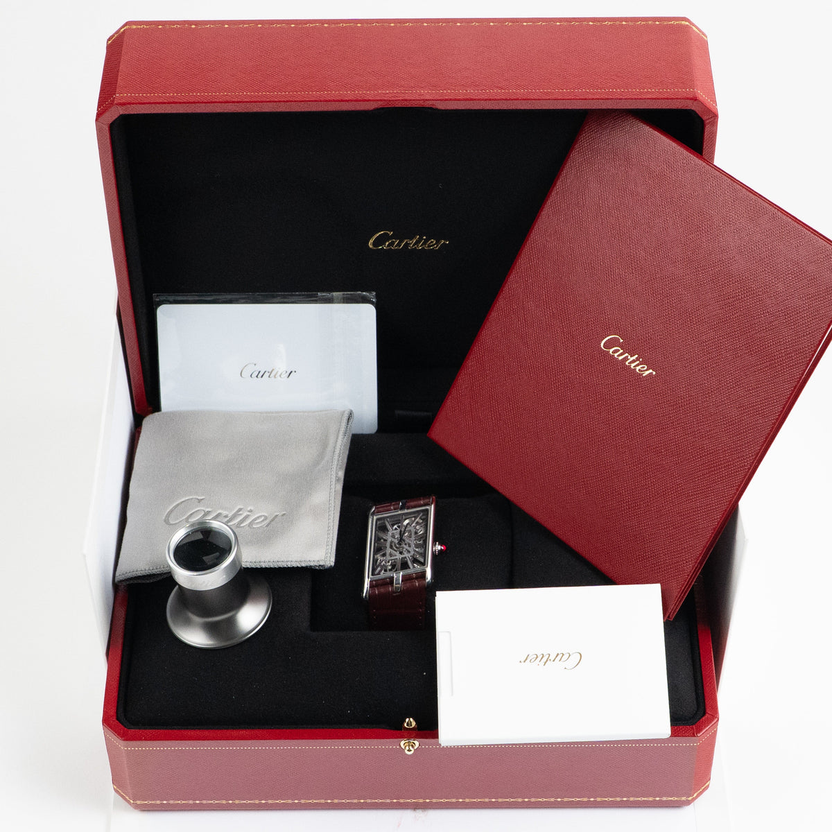Cartier Tank Asymétrique Large WHTA0023 'Temple Edition' Platinum Skeleton Dial Limited Edition of 60