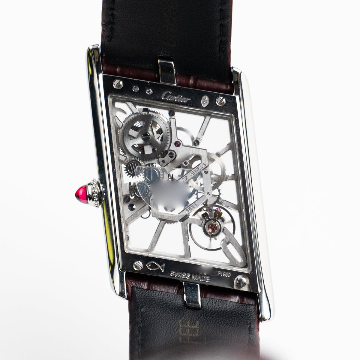 Cartier Tank Asymétrique Large WHTA0023 'Temple Edition' Platinum Skeleton Dial Limited Edition of 60