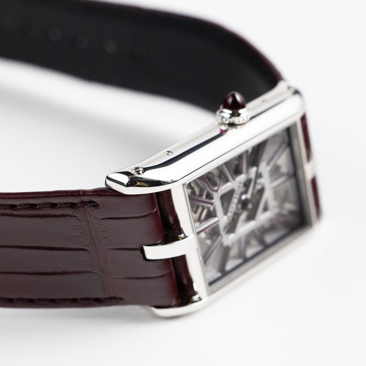 Cartier Tank Asymétrique Large WHTA0023 'Temple Edition' Platinum Skeleton Dial Limited Edition of 60