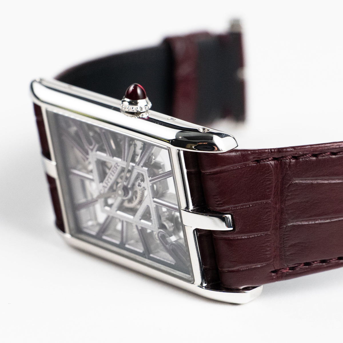 Cartier Tank Asymétrique Large WHTA0023 'Temple Edition' Platinum Skeleton Dial Limited Edition of 60