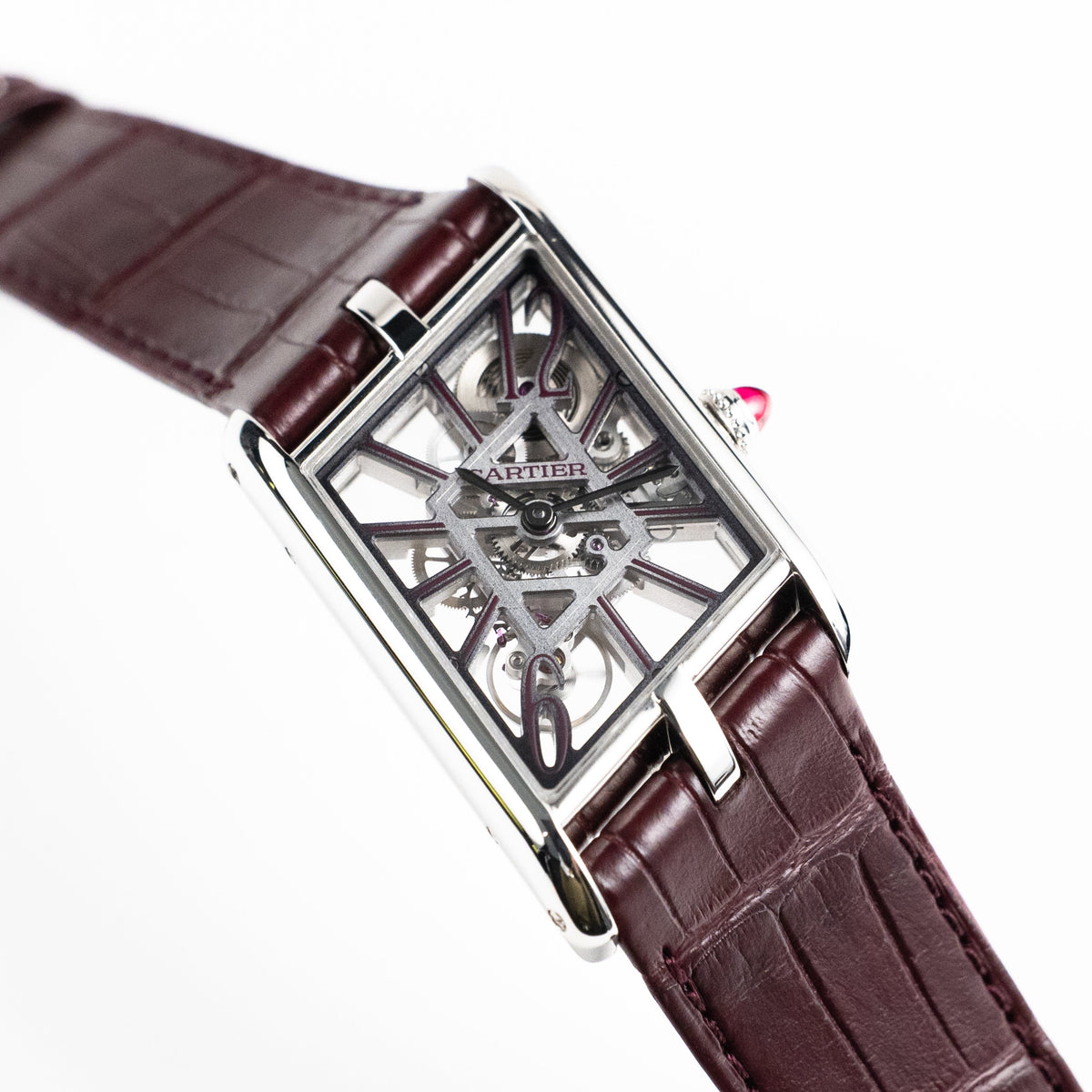 Cartier Tank Asymétrique Large WHTA0023 'Temple Edition' Platinum Skeleton Dial Limited Edition of 60