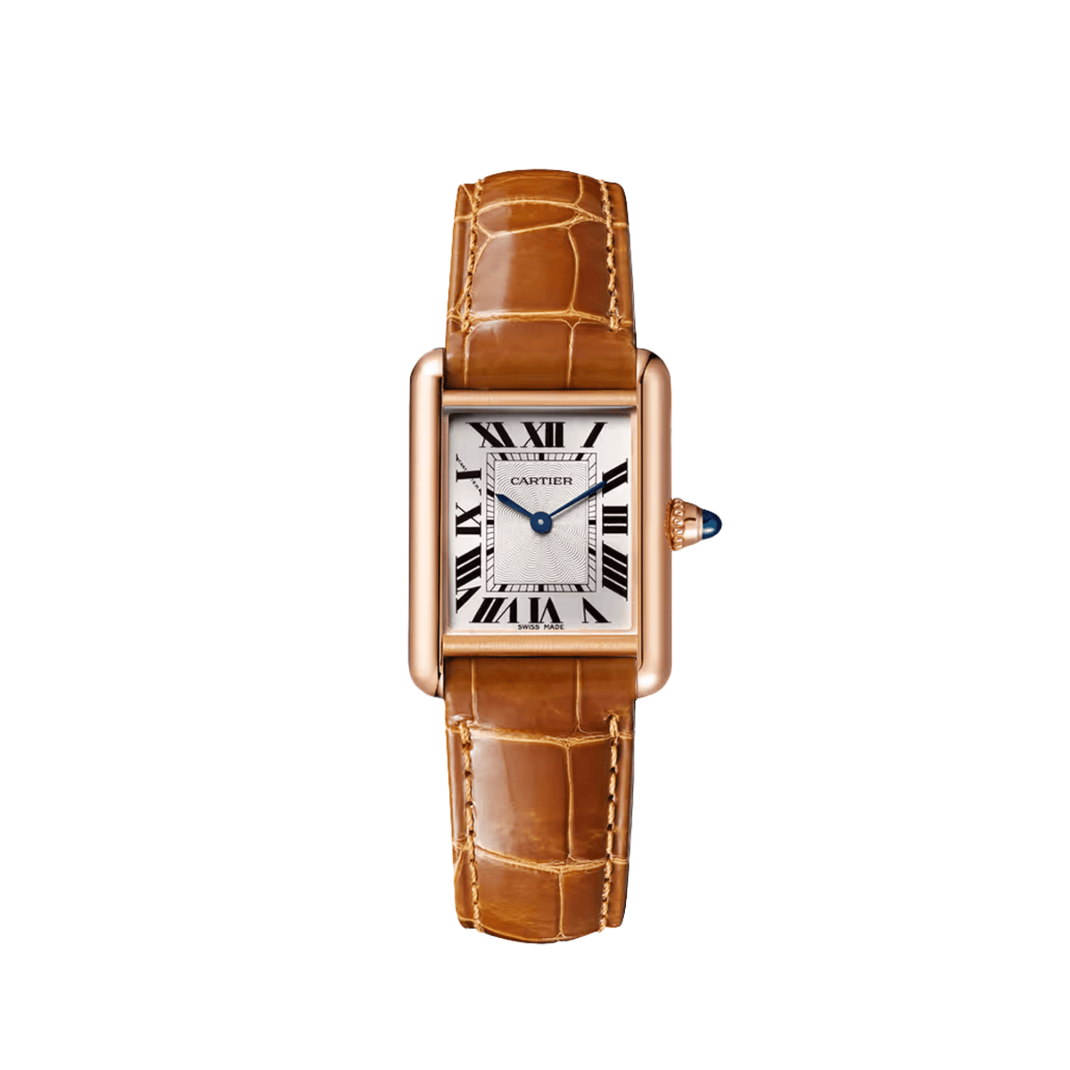 Cartier Tank Louis Small WGTA0010 Rose Gold Silver Dial