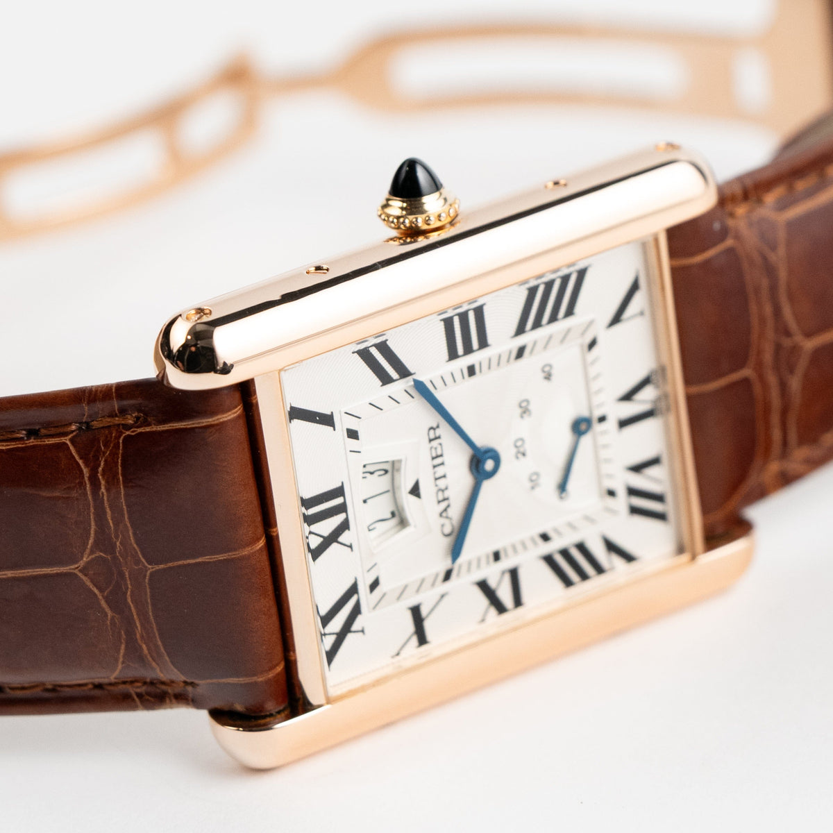 Cartier Tank Louis XL W1560003 Rose Gold White Dial (2015)