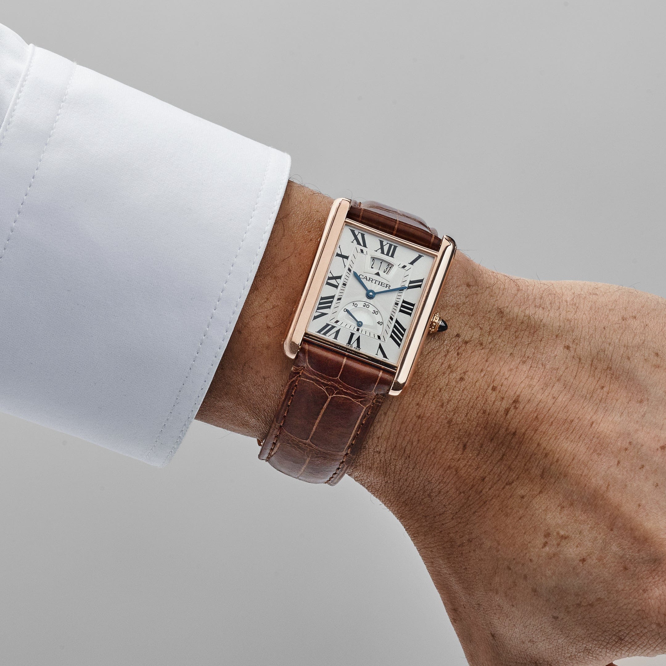 Cartier Tank Louis XL W1560003 Rose Gold White Dial (2015)