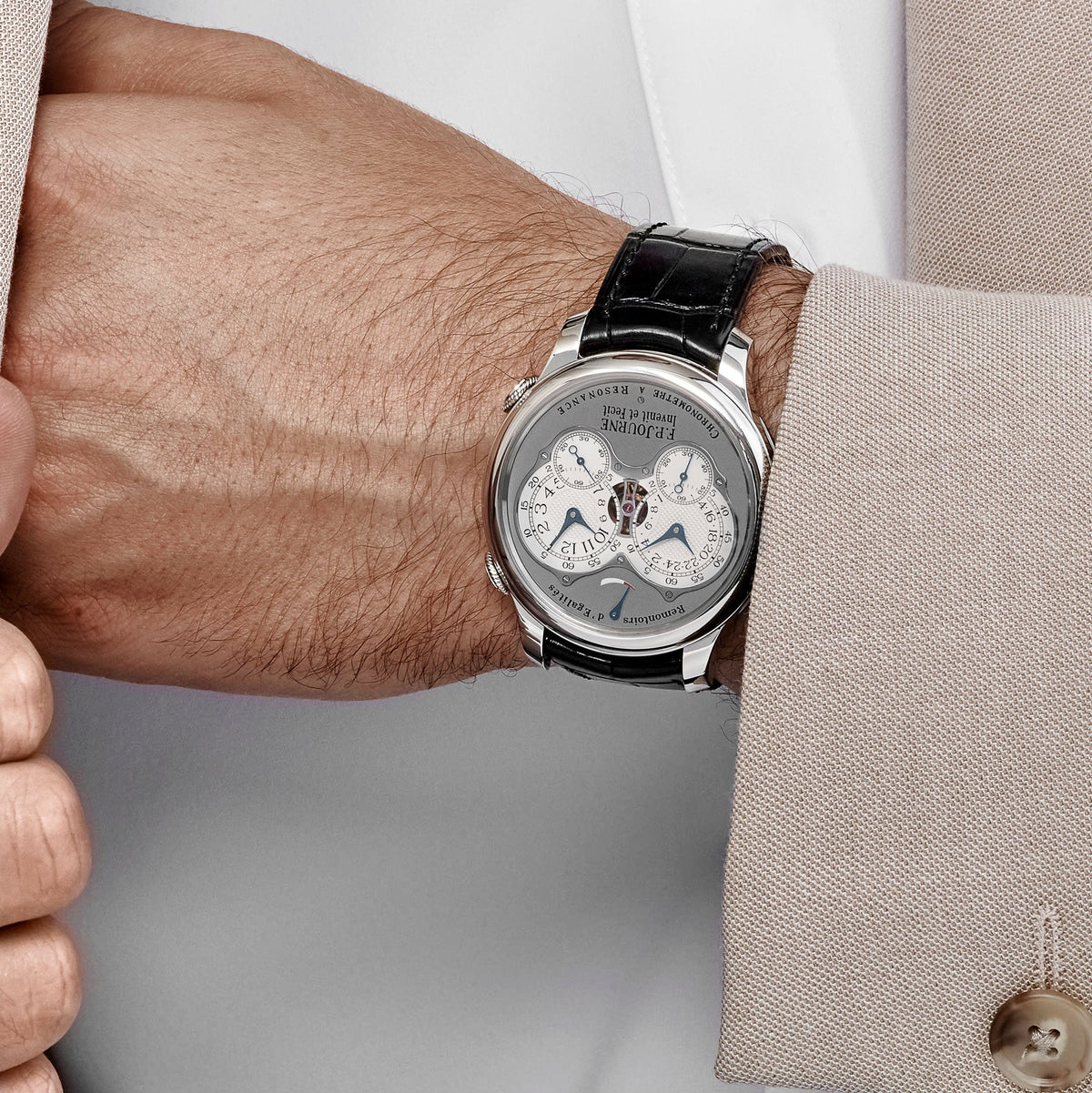 F.P.Journe Chronomètre À Résonance Ref. RQ Platinum Grey Dial