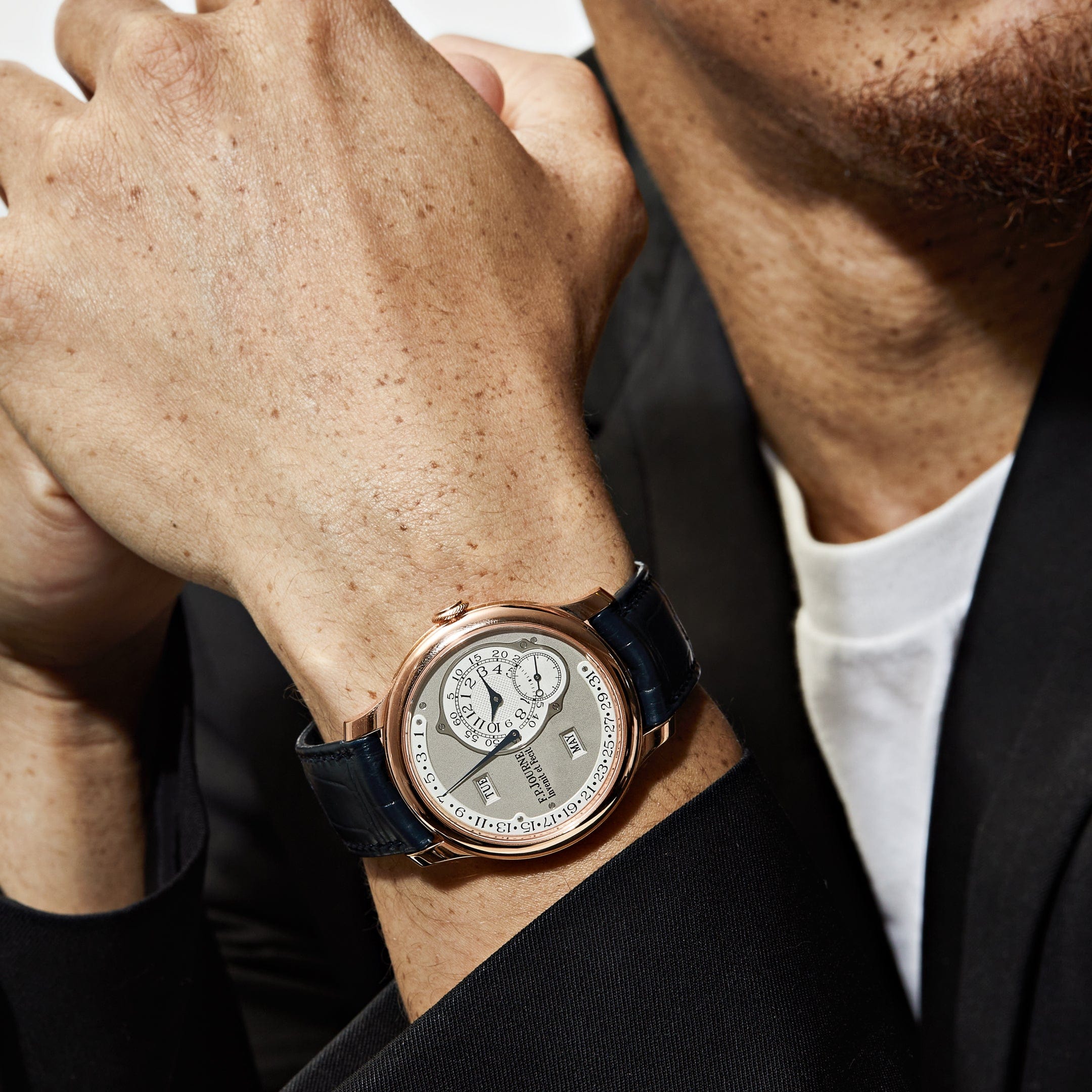 F.P.Journe Octa Calendrier Rose Gold White Gold Dial