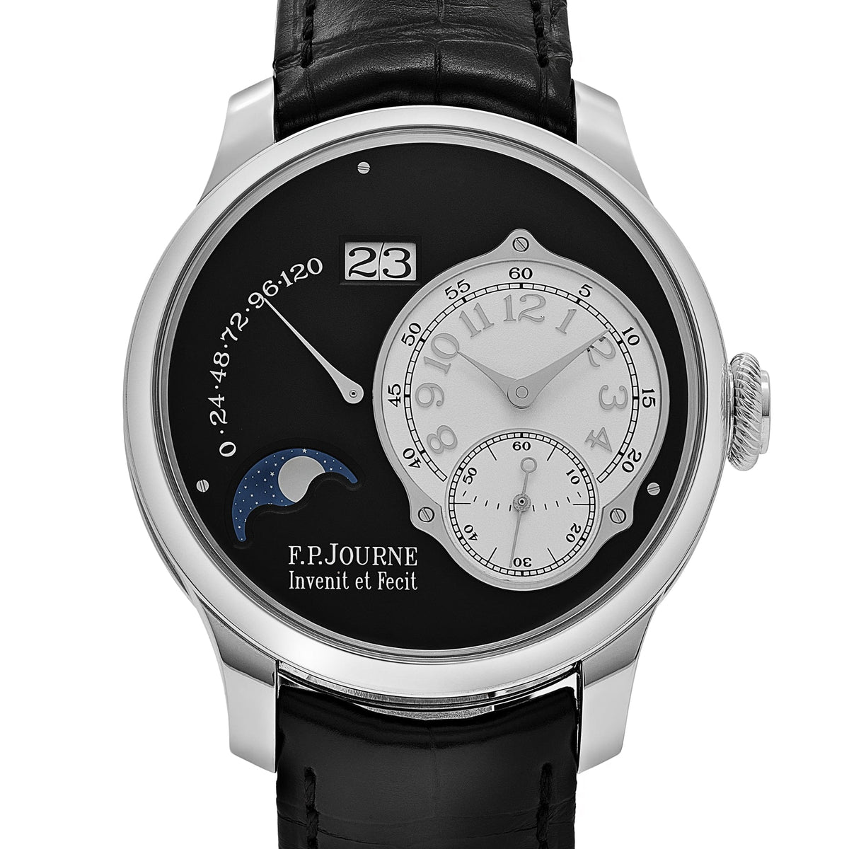 F.P.Journe Octa Lune Ref. LN Black Label Platinum Black Dial