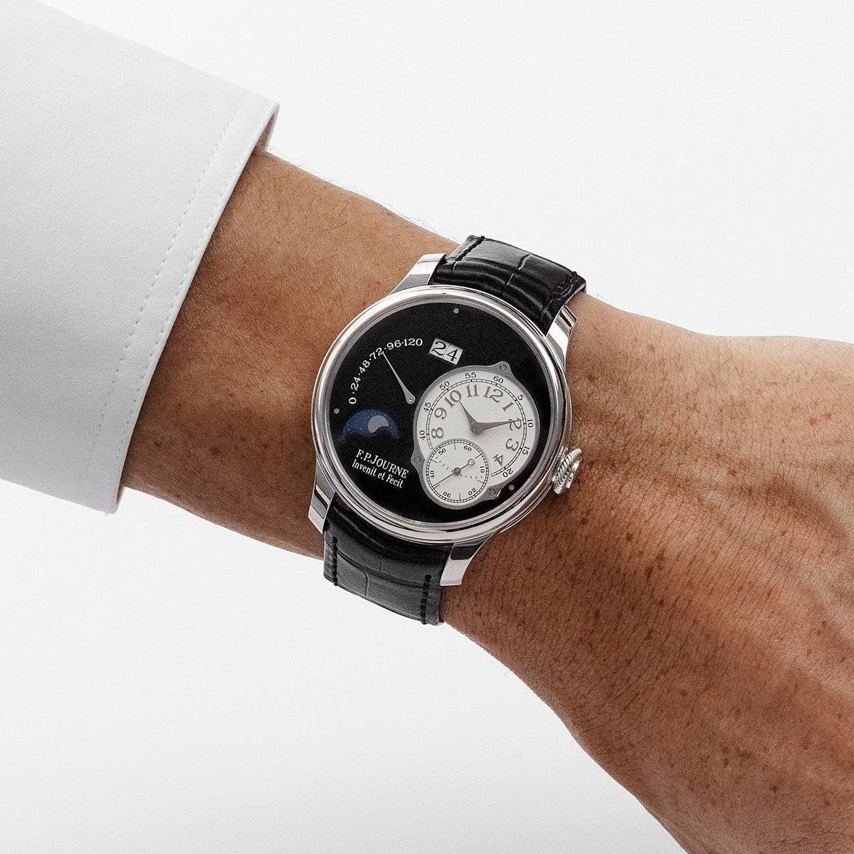 F.P.Journe Octa Lune Ref. LN Black Label Platinum Black Dial