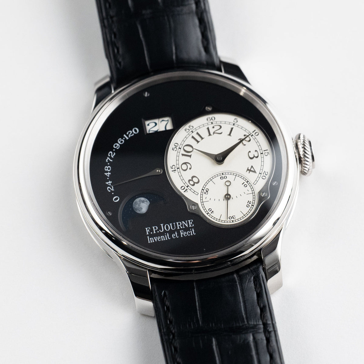 F.P.Journe Octa Lune Ref. LN Black Label Platinum Black Dial