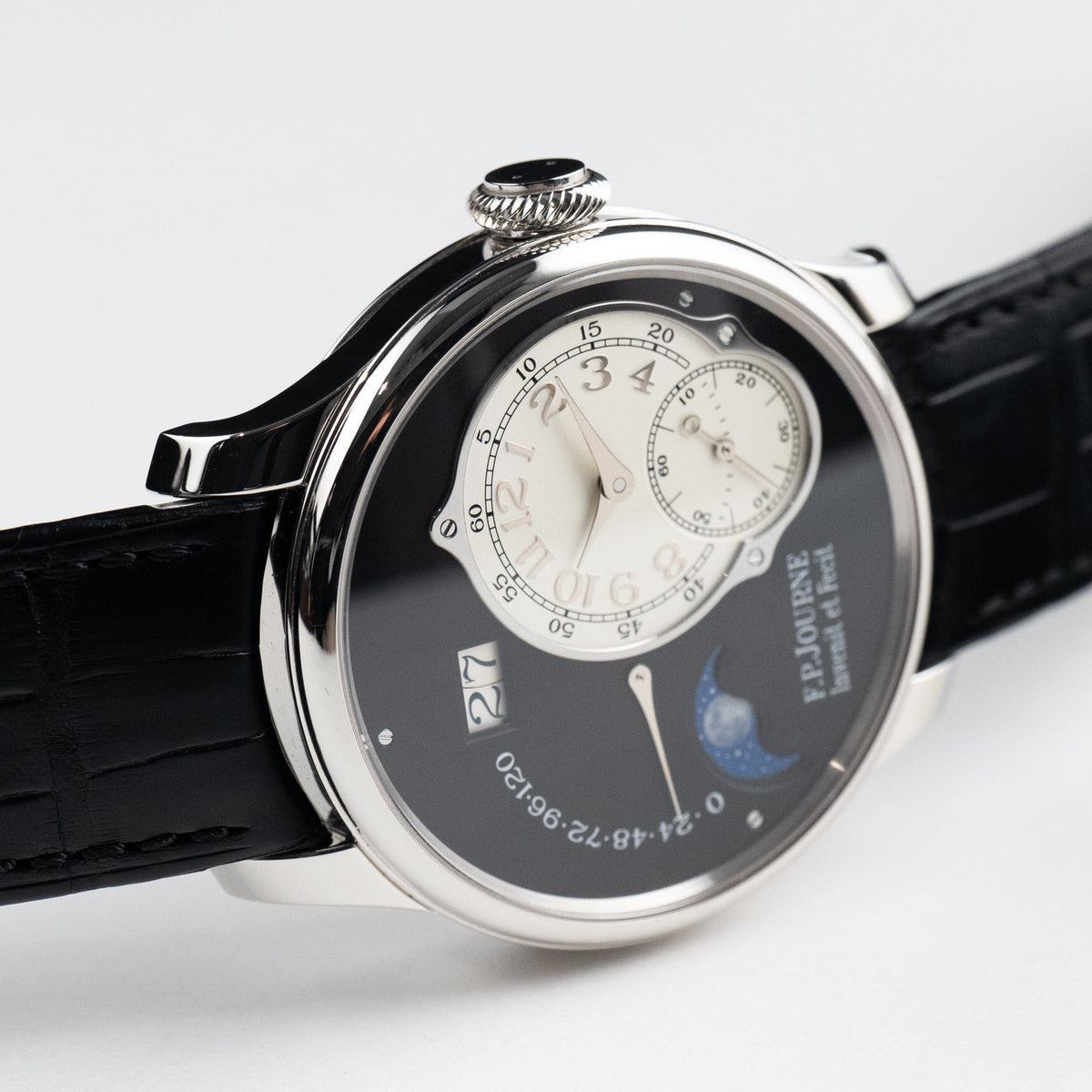 F.P.Journe Octa Lune Ref. LN Black Label Platinum Black Dial