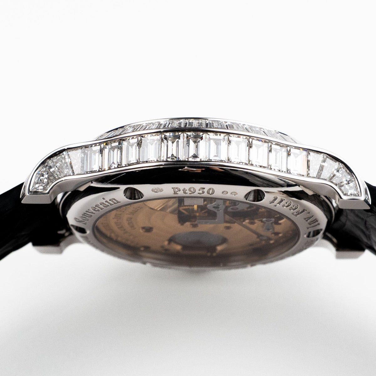 F.P.Journe Tourbillon Souverain Joaillerie Diamants Ref. TVJ Platinum Black Dial Diamond Bezel