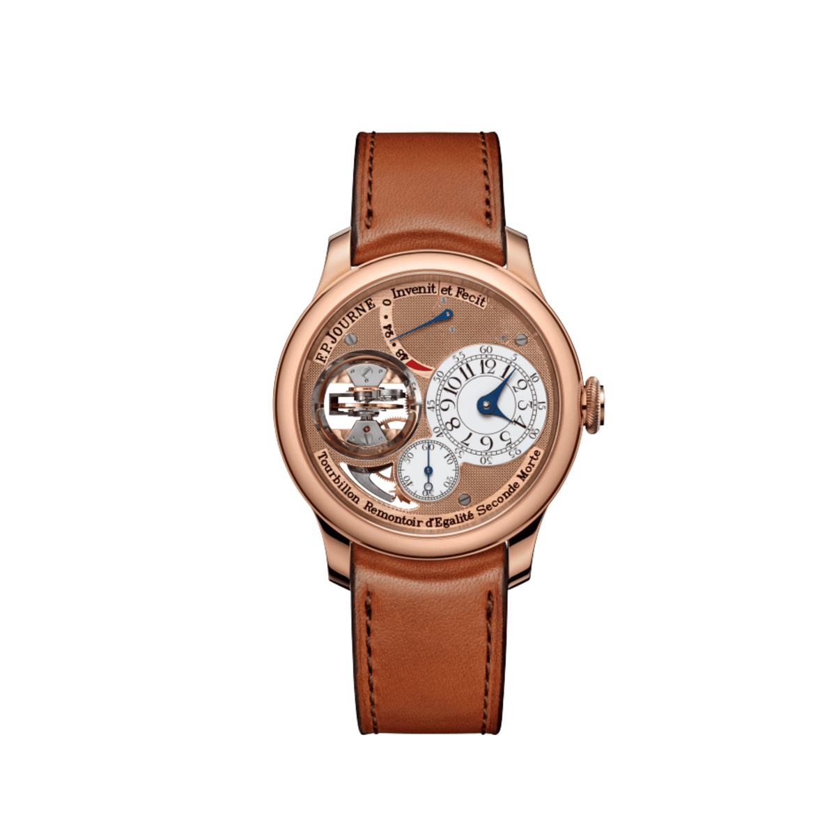F.P.Journe Tourbillon Souverain Vertical Ref. TV Rose Gold Salmon Dial