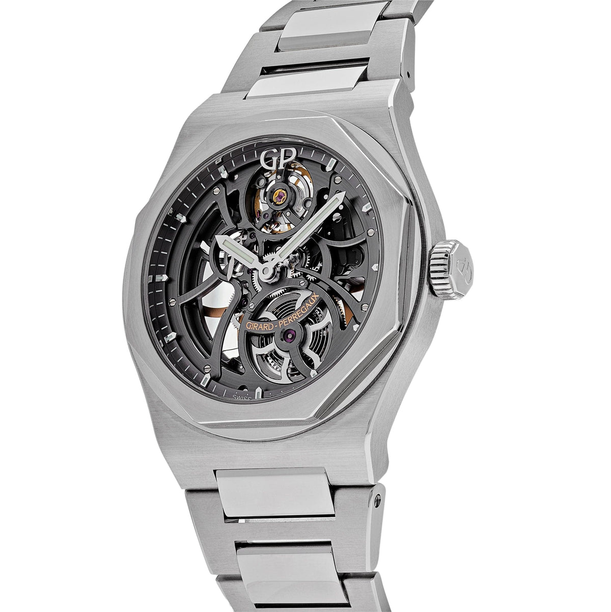 Girard Perregaux Laureato Skeleton 81015-11-001-11A Stainless Steel