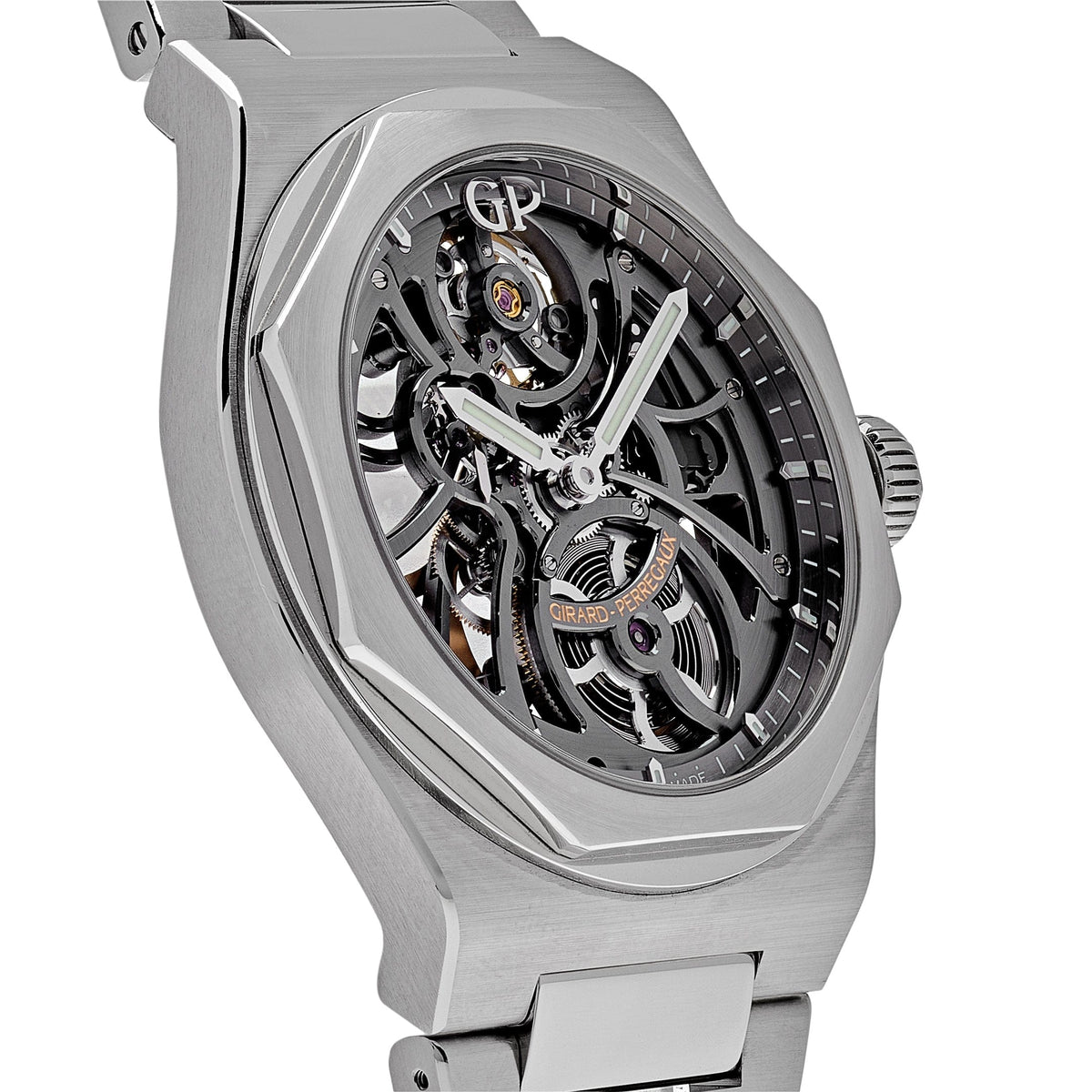Girard Perregaux Laureato Skeleton 81015-11-001-11A Stainless Steel