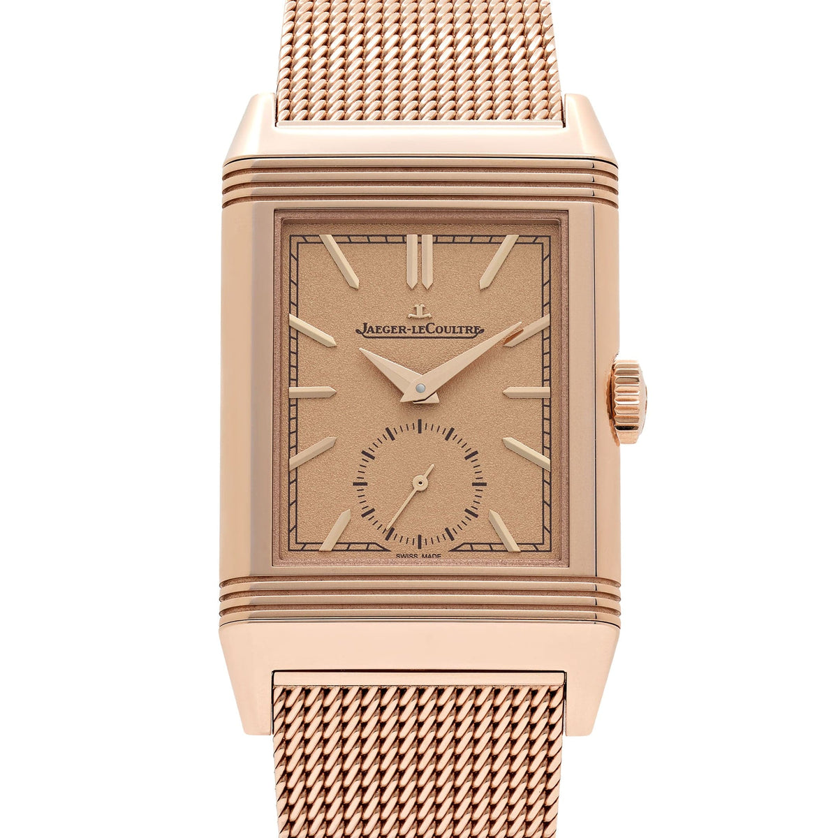 Jaeger-LeCoultre Reverso Tribute Q713216J Monoface Small Seconds Rose Gold Grained Rose Gold Dial