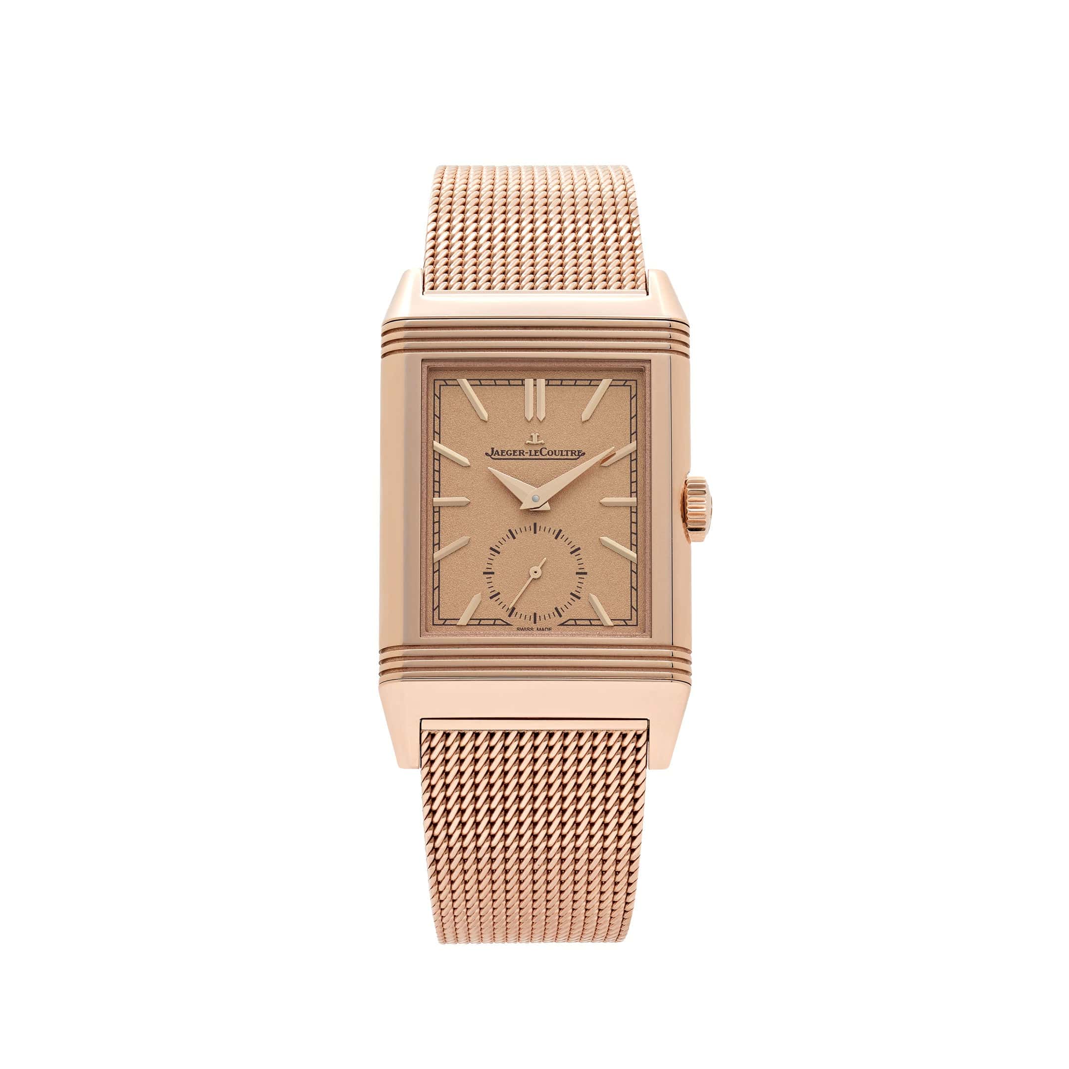 Jaeger-LeCoultre Reverso Tribute Q713216J Monoface Small Seconds Rose Gold Grained Rose Gold Dial