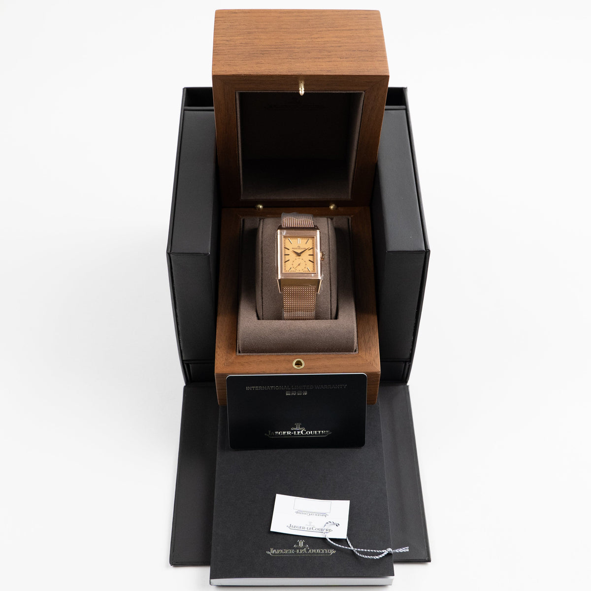 Jaeger-LeCoultre Reverso Tribute Q713216J Monoface Small Seconds Rose Gold Grained Rose Gold Dial