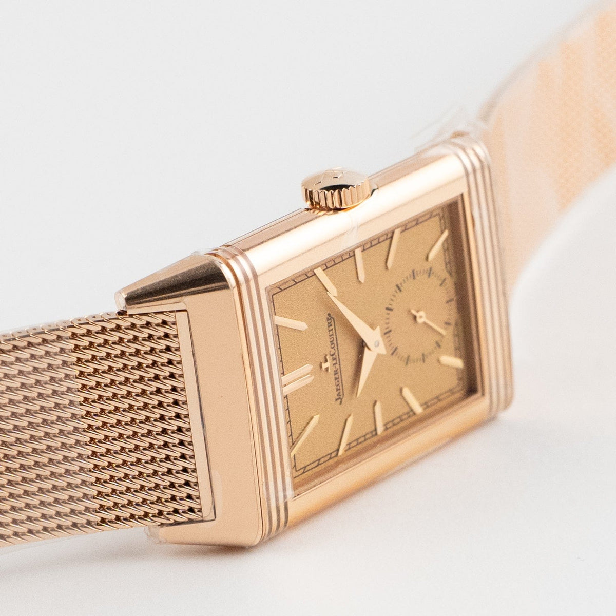 Jaeger-LeCoultre Reverso Tribute Q713216J Monoface Small Seconds Rose Gold Grained Rose Gold Dial
