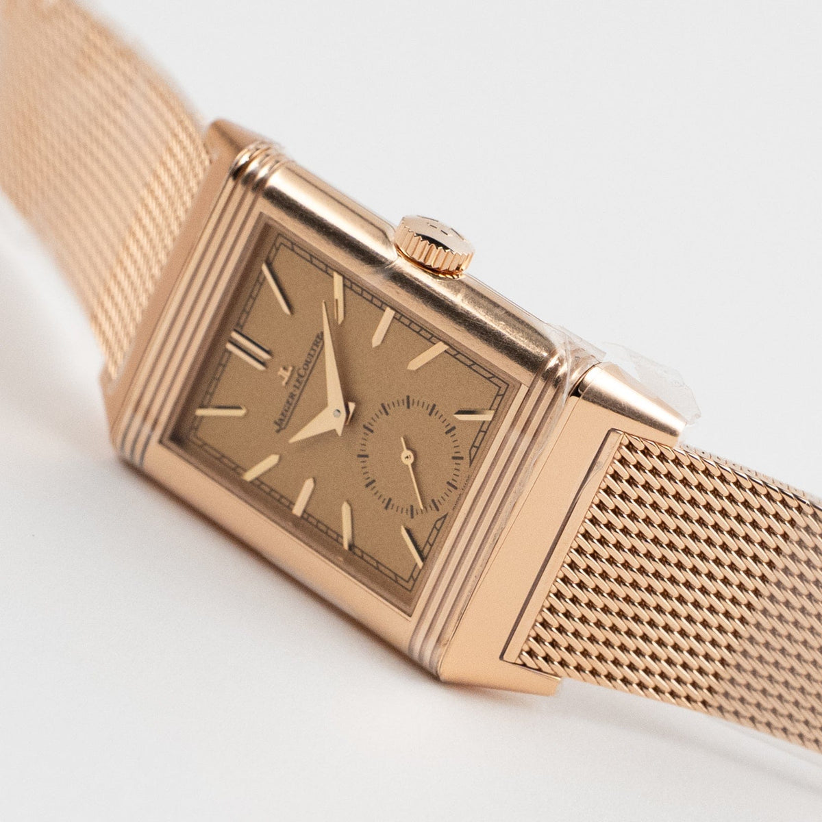 Jaeger-LeCoultre Reverso Tribute Q713216J Monoface Small Seconds Rose Gold Grained Rose Gold Dial
