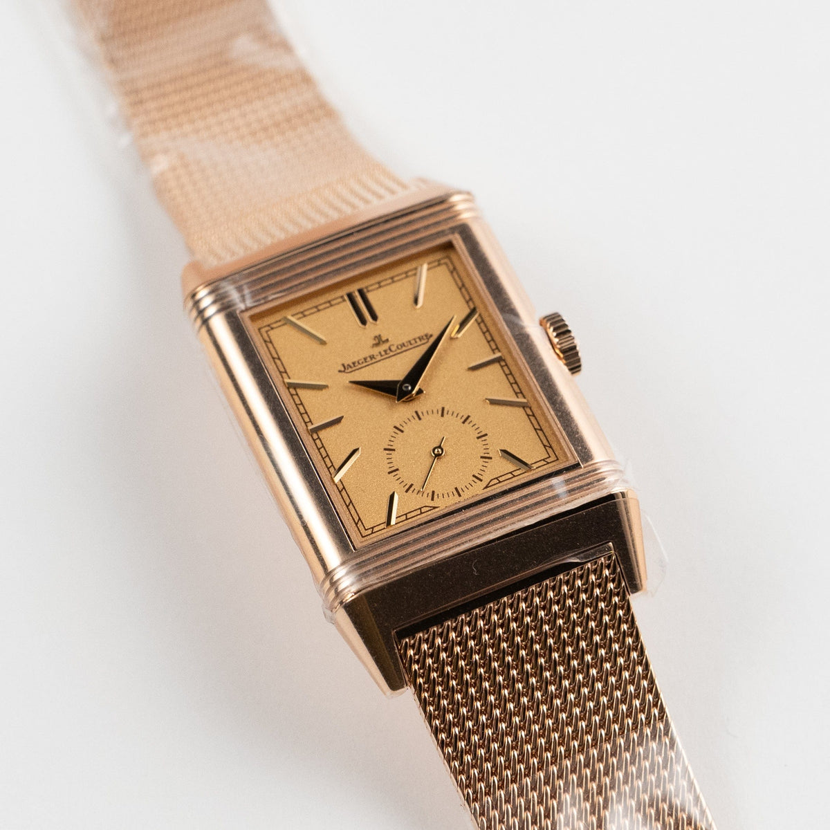 Jaeger-LeCoultre Reverso Tribute Q713216J Monoface Small Seconds Rose Gold Grained Rose Gold Dial