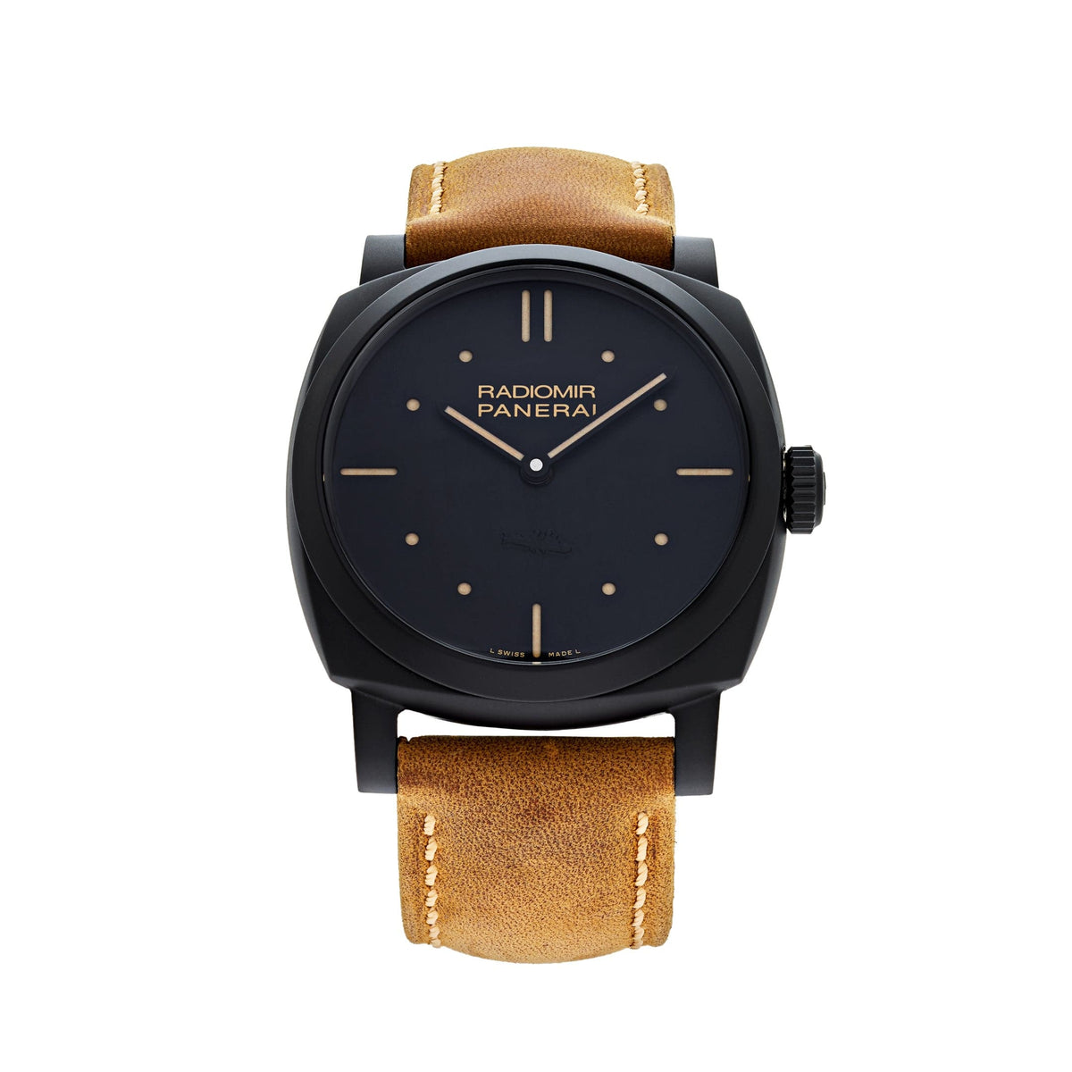 Panerai Radiomir 1940 3 Days Black Ceramic Scamosciato Strap PAM00577