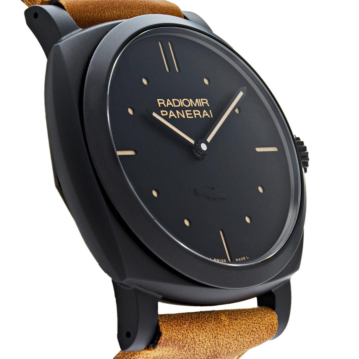 Panerai Radiomir 1940 3 Days Black Ceramic Scamosciato Strap PAM00577