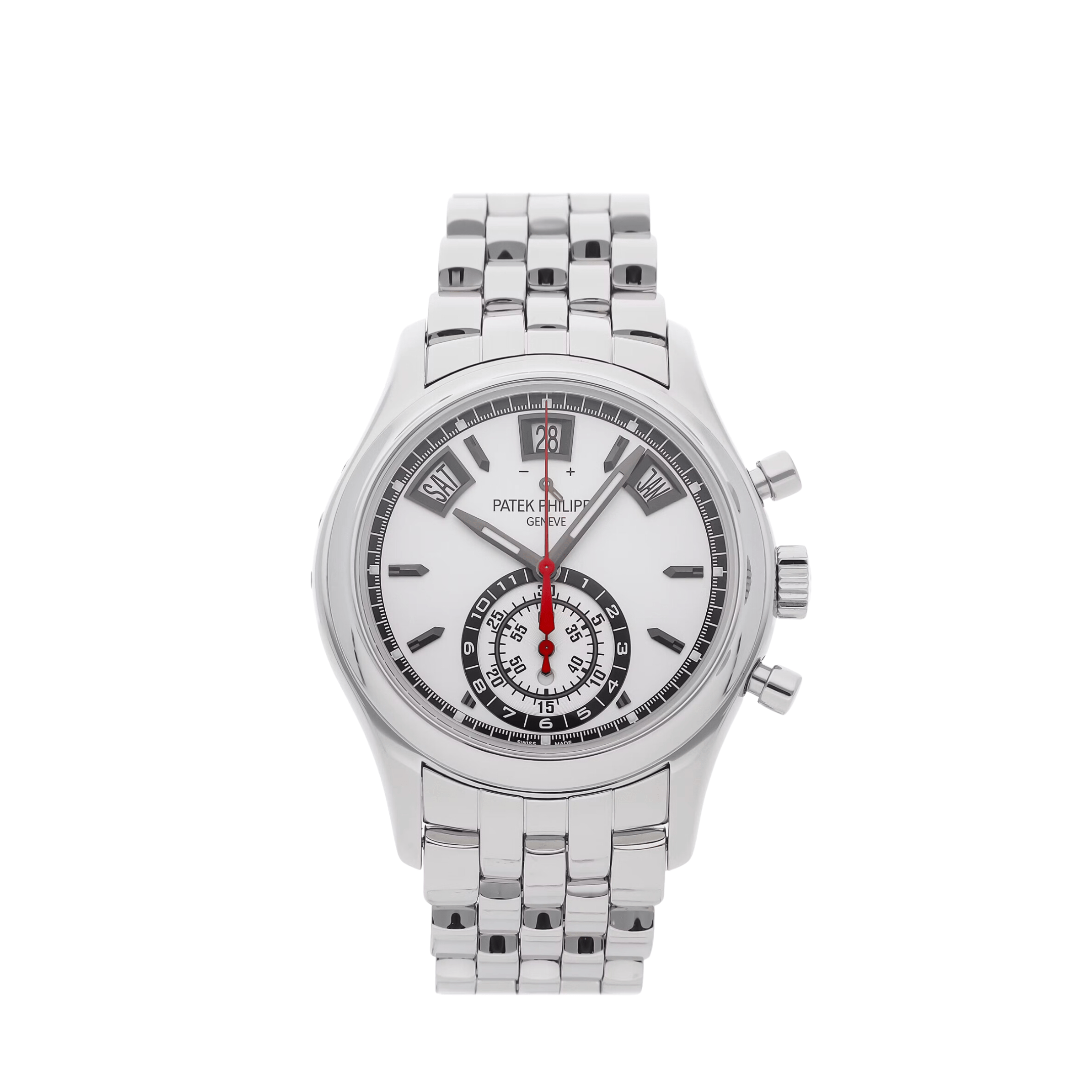 Patek Philippe 5960/1A-001 Annual Calendar Chronograph Stainless Steel White Dial