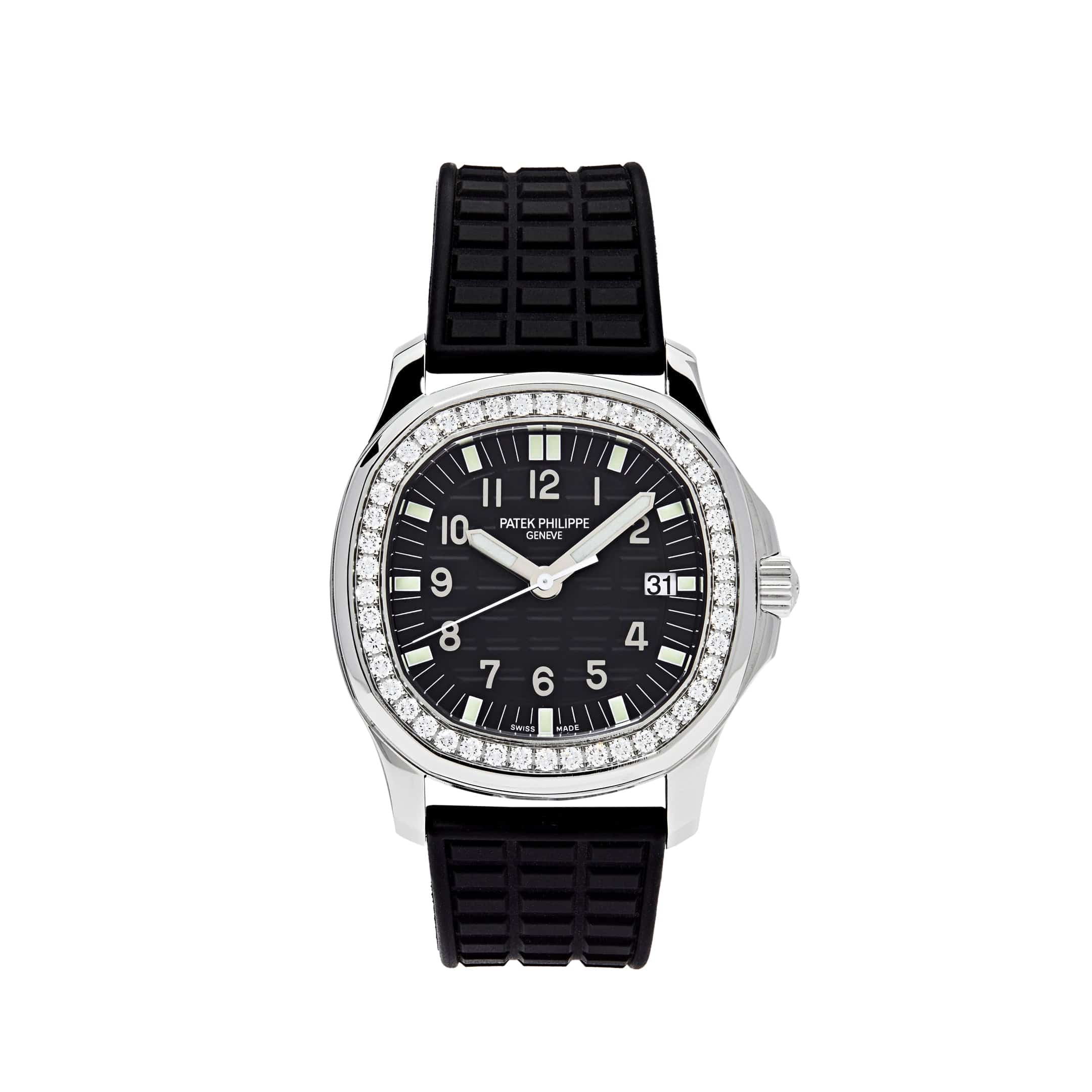 Patek Philippe Aquanaut 5067A-001 'Ladies' Stainless Steel Black Dial Diamond Bezel