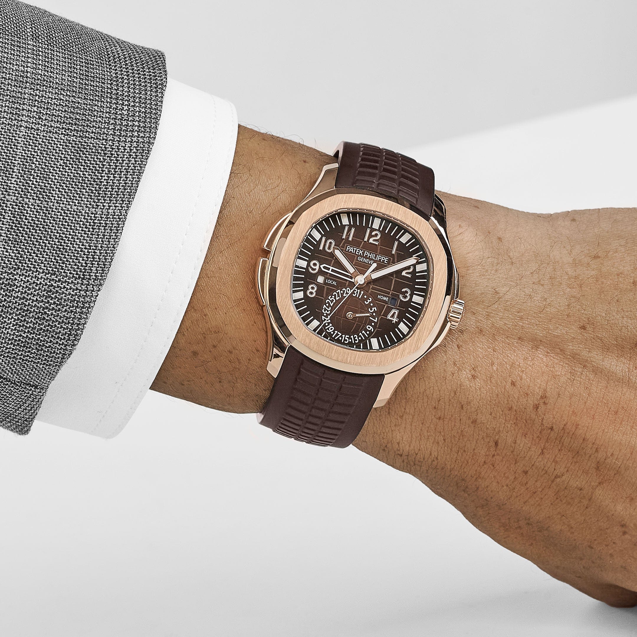 Patek Philippe Aquanaut 5164R-001 Travel Time Rose Gold Brown Dial (2020)
